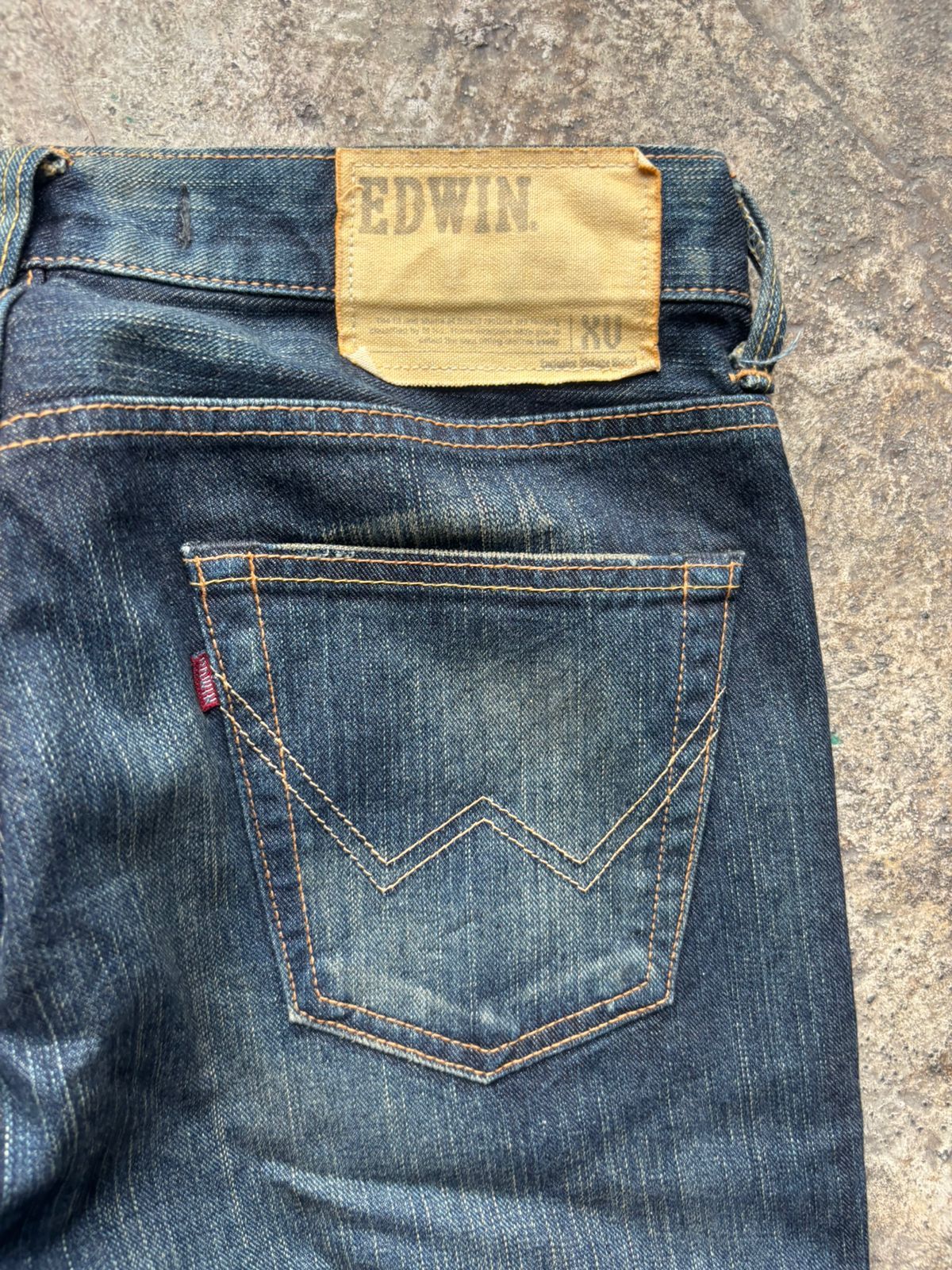 Japanese Brand 2000s Japanese Edwin Claw Marks Distressed Bootcut Jeans Size US 31 - 10 Thumbnail