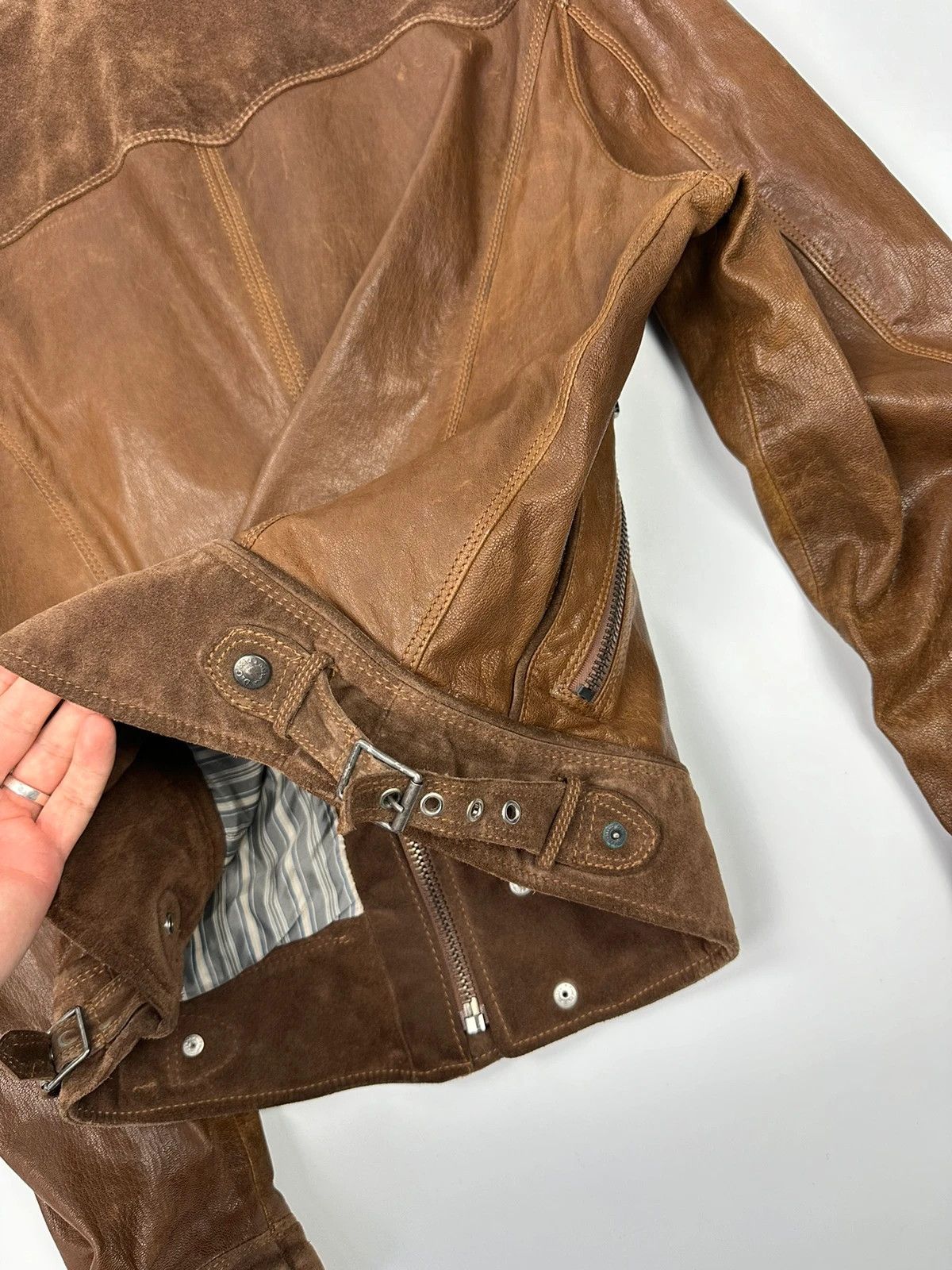 Dolce & Gabbana Dolce & Gabbana Leather Suede Brown Flight Bomber Jacket Size US M / EU 48-50 / 2 - 7 Thumbnail