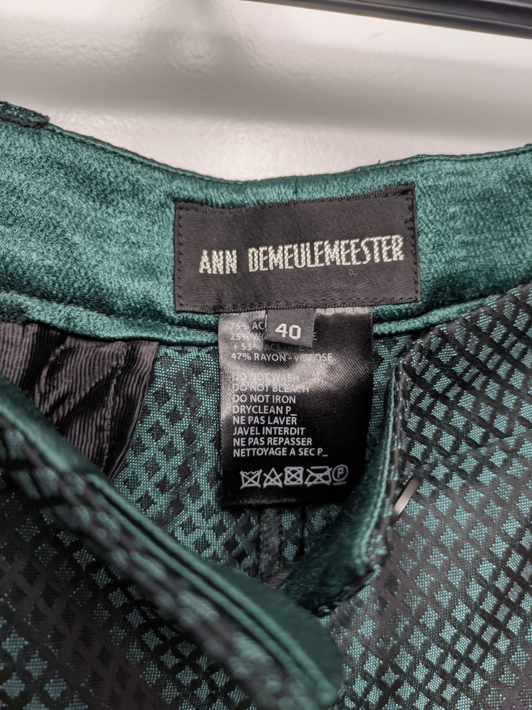 Ann Demeulemeester Brocade 'Cortez' Trousers Size 28" / US 6 / IT 42 - 2 Thumbnail