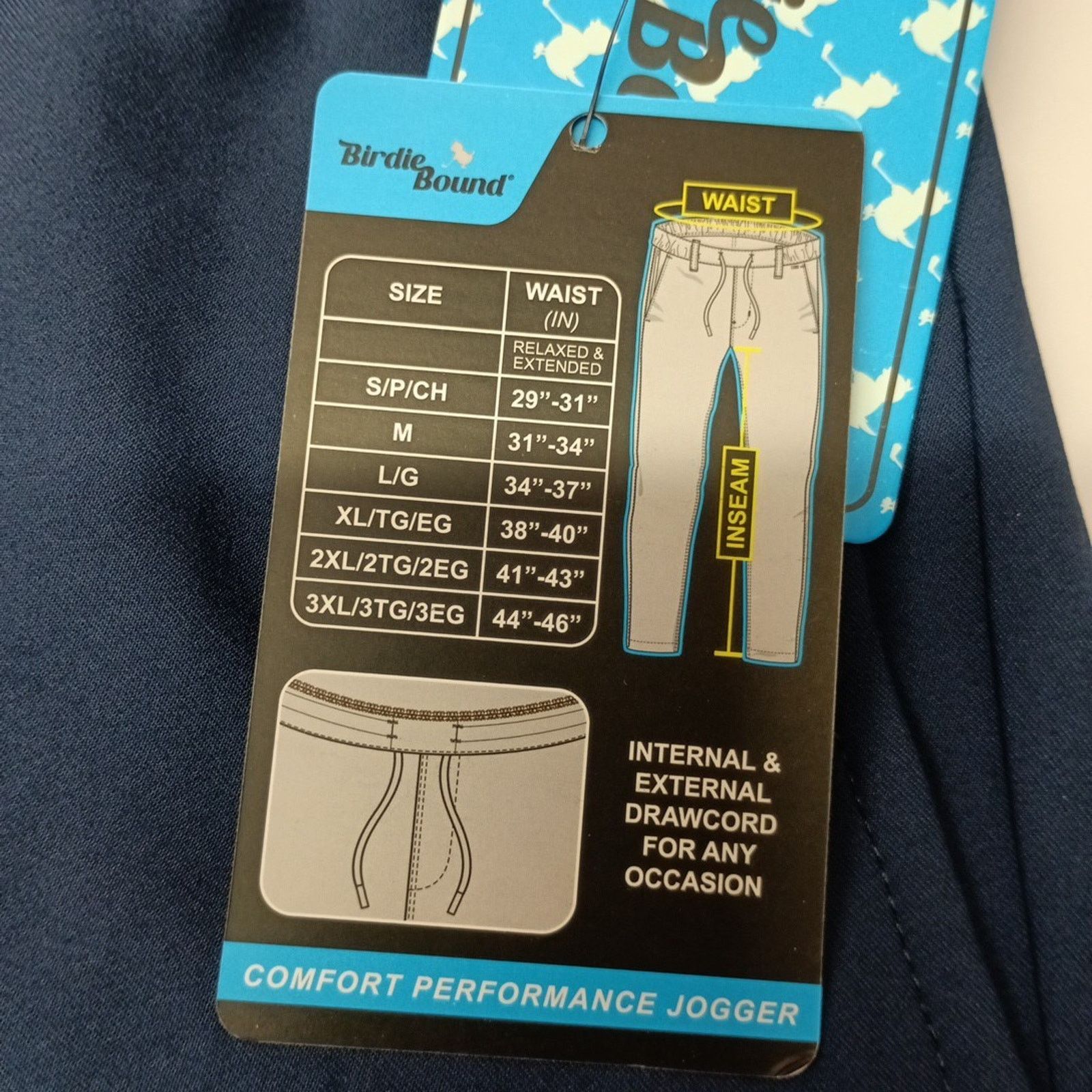 Other Birdie Bound Golf Joggers Men's S Blue Stretch Drawstring Size US 29 - 7 Thumbnail