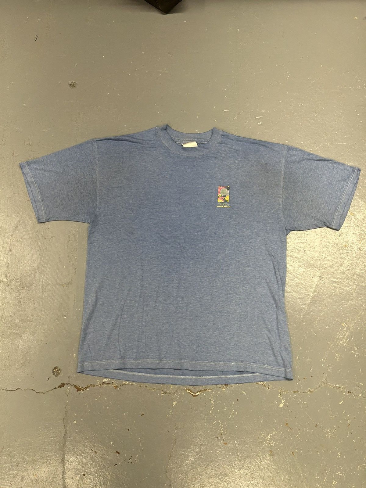 Other Vintage 90s Y2K Essential Sorba Blue Faded Graphic Tee Shirt Size US XL / EU 56 / 4 - 1 Thumbnail