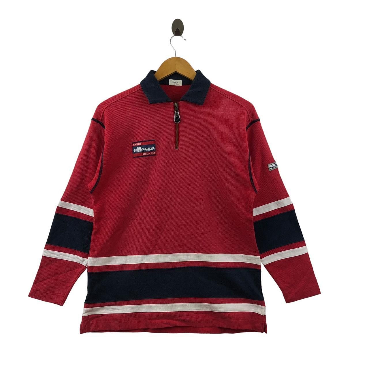 Ellesse Vintage ELLESSE ITALIA Half Zipper Sweatshirt Sweater Size S / US 4 / IT 40 - 1 Thumbnail