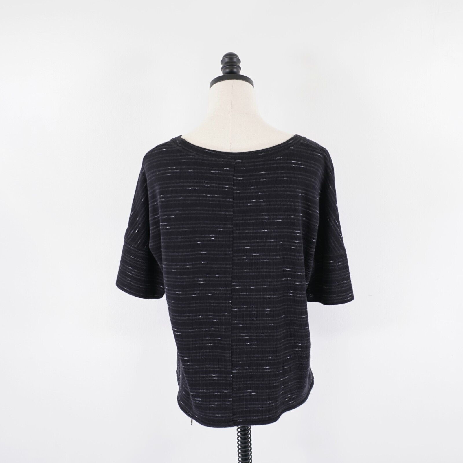Liz Claiborne Liz Claiborne Weekend Large Black Knit Top Scoop Neck Cotton Size XL / US 12-14 / IT 48-50 - 5 Thumbnail