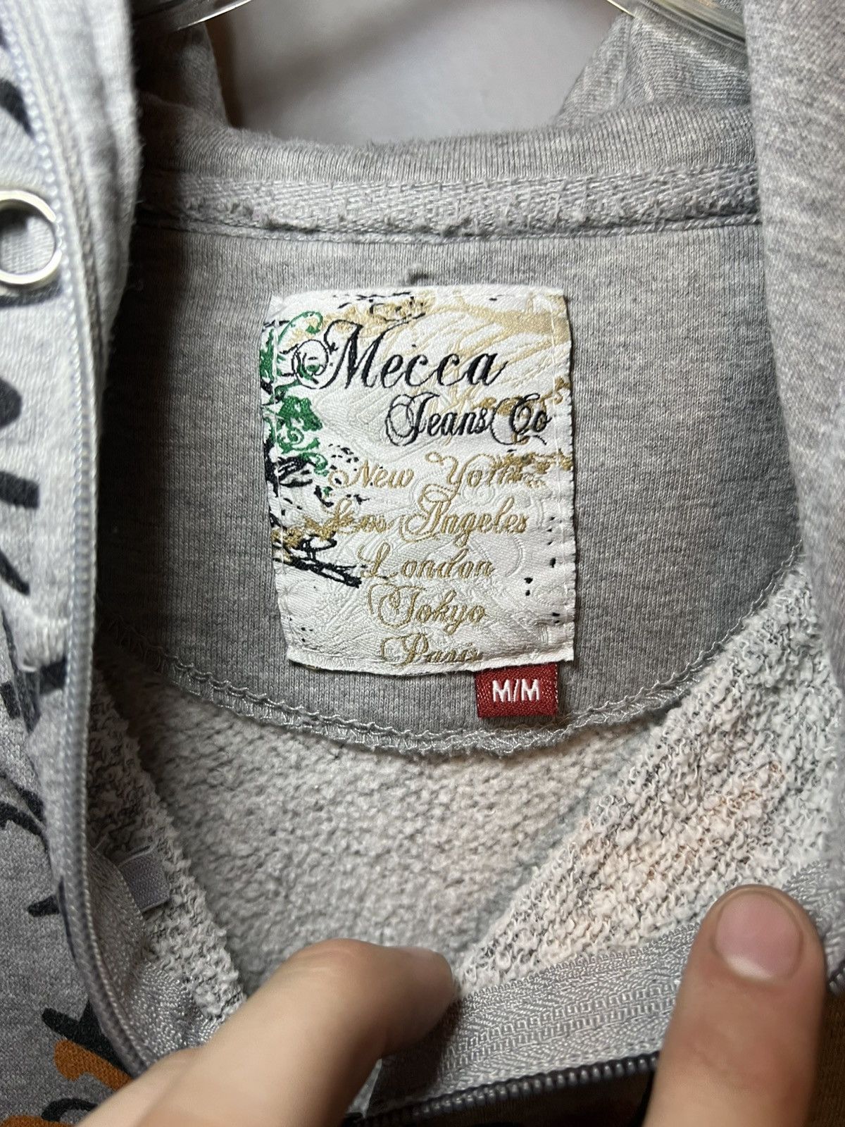 Mecca Vintage Mecca Jeans Co aop graffiti logo full zip-up hoodie Size US XL / EU 56 / 4 - 7 Thumbnail