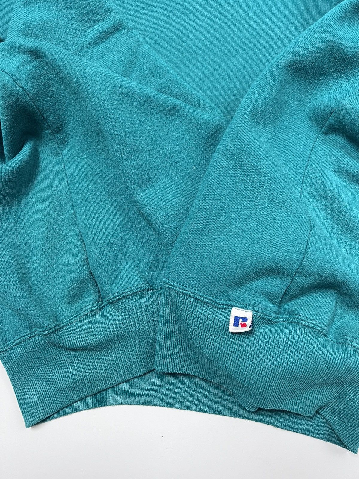 Russell Athletic 1990s Russell Aqua Green Blank Sweatshirt / Crewneck Vintage Size US XXL / EU 58 / 5 - 6 Thumbnail