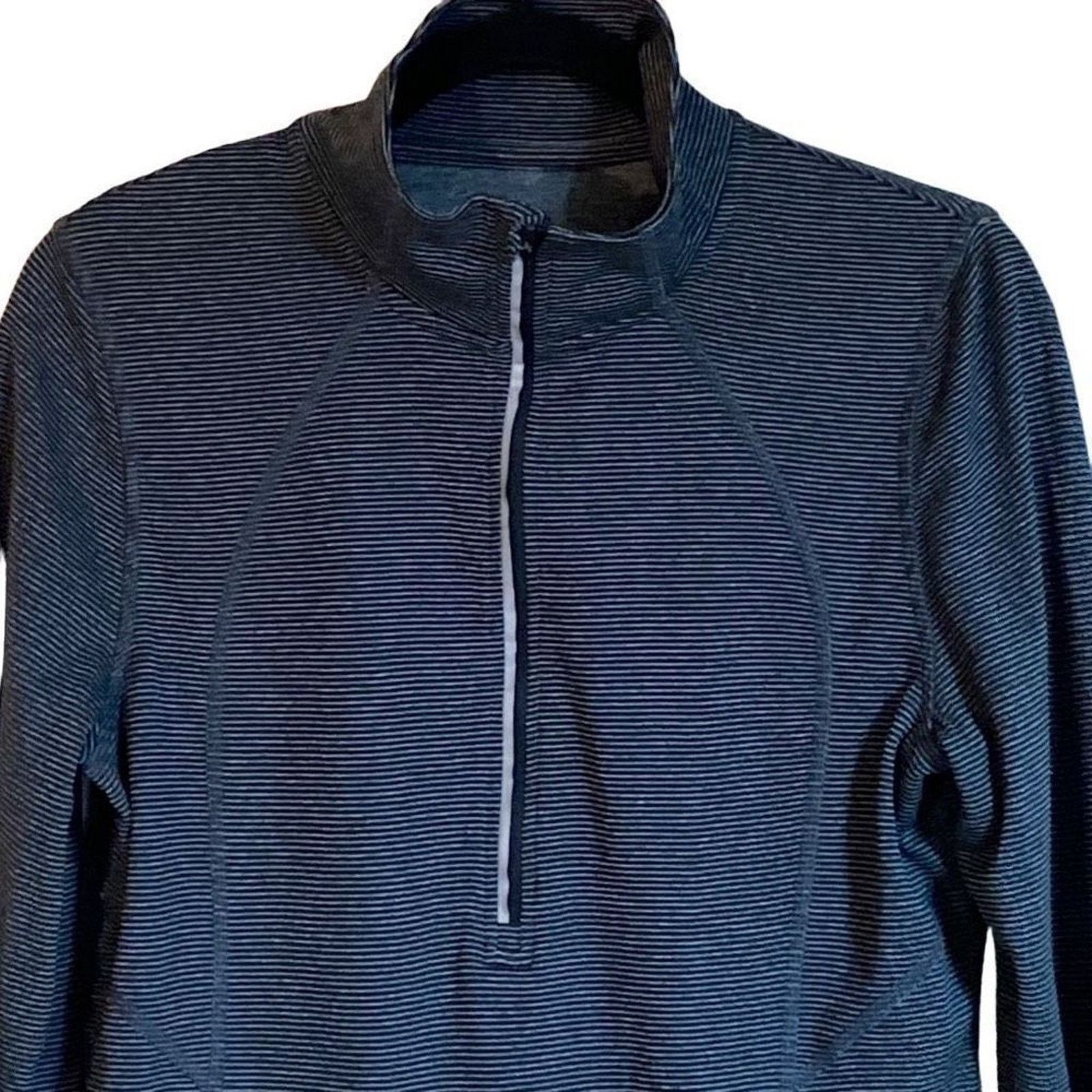 Champion Champion Black Pinstripe Half Zip Athletic Sweater SZ Large Size L / US 10 / IT 46 - 3 Thumbnail