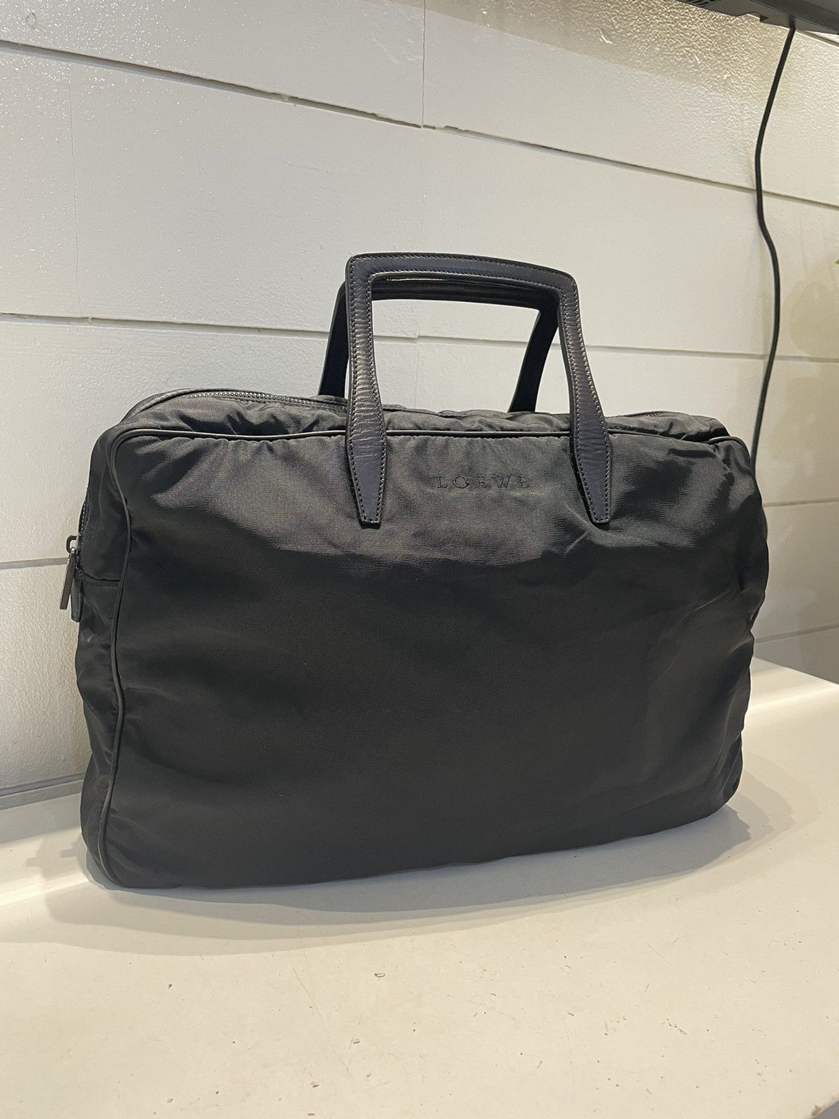 Loewe Loewe Black Nylon Leather Handle Travel Bag Size ONE SIZE - 8 Thumbnail