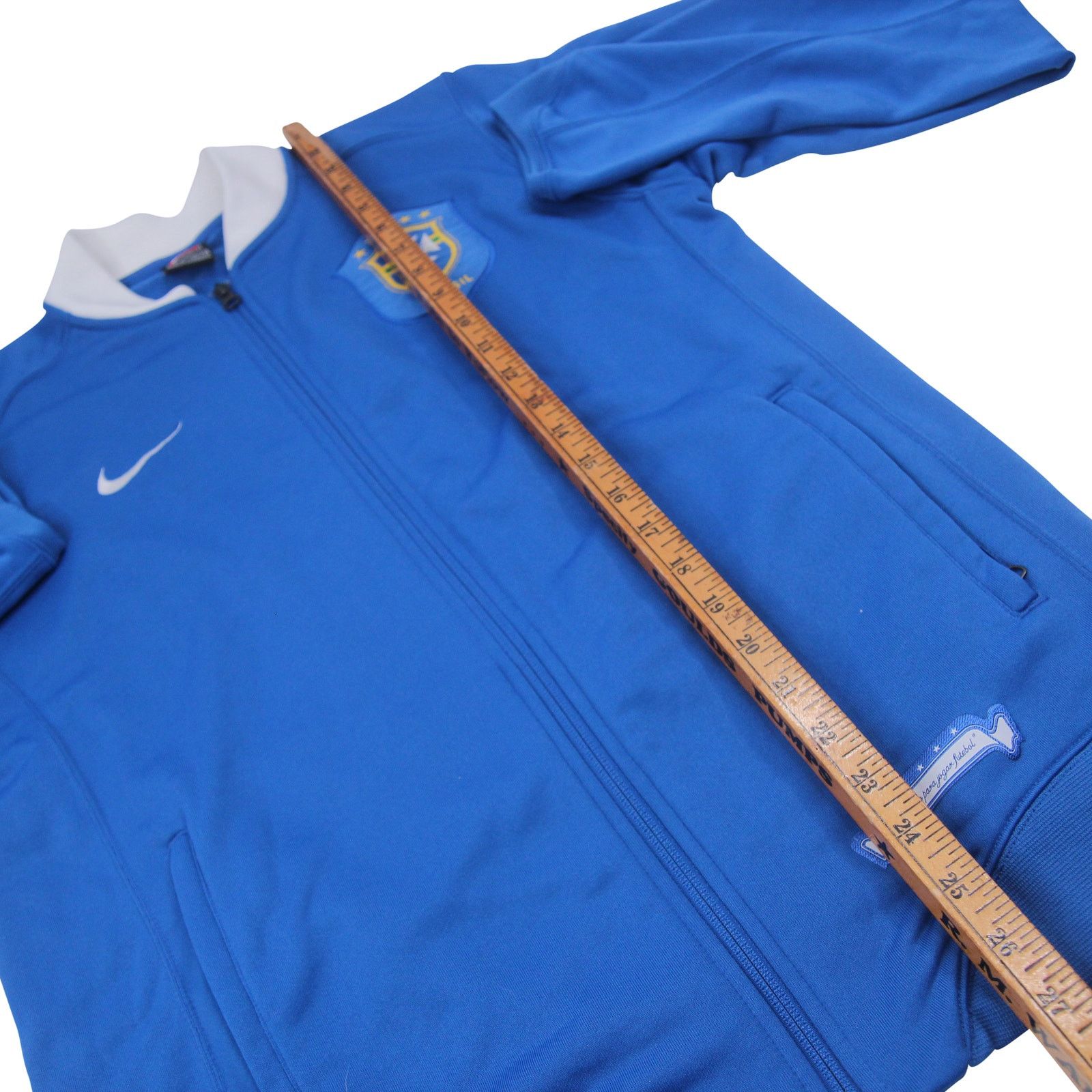 Vintage Nike Brazil Football CBF Spellout Track Jacket