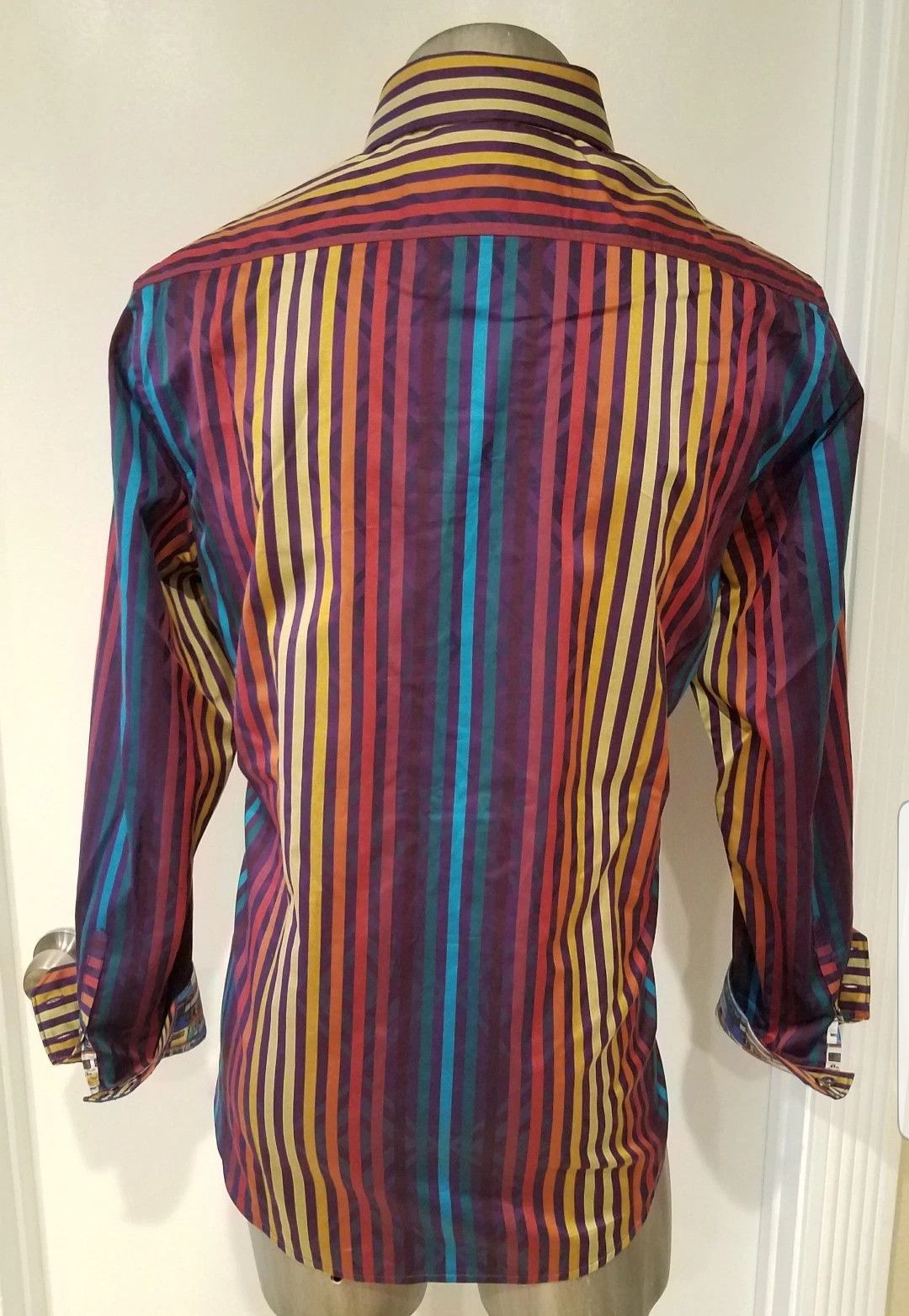Robert Graham NEW ROBERT GRAHAM MULTI COLOR STRIPPED SHIRT Size US XL / EU 56 / 4 - 4 Thumbnail