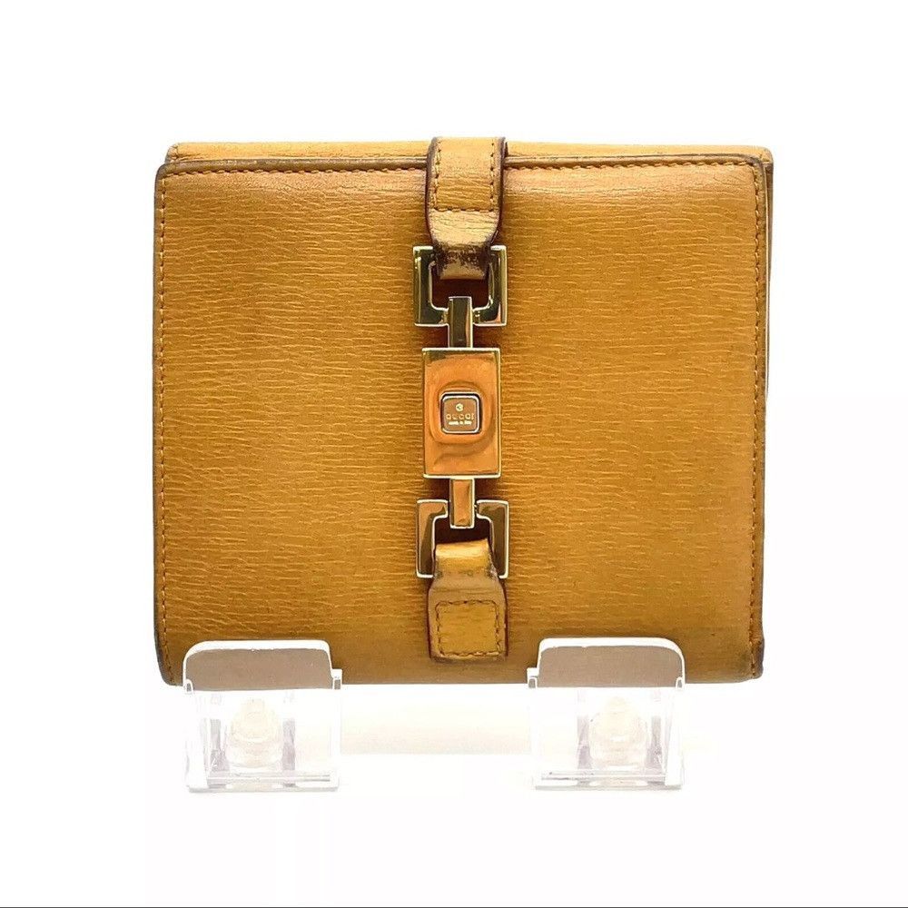 Gucci Authentic Gucci Jackie Mustard yellow leather wallet W/Bag Size ONE SIZE - 2 Thumbnail
