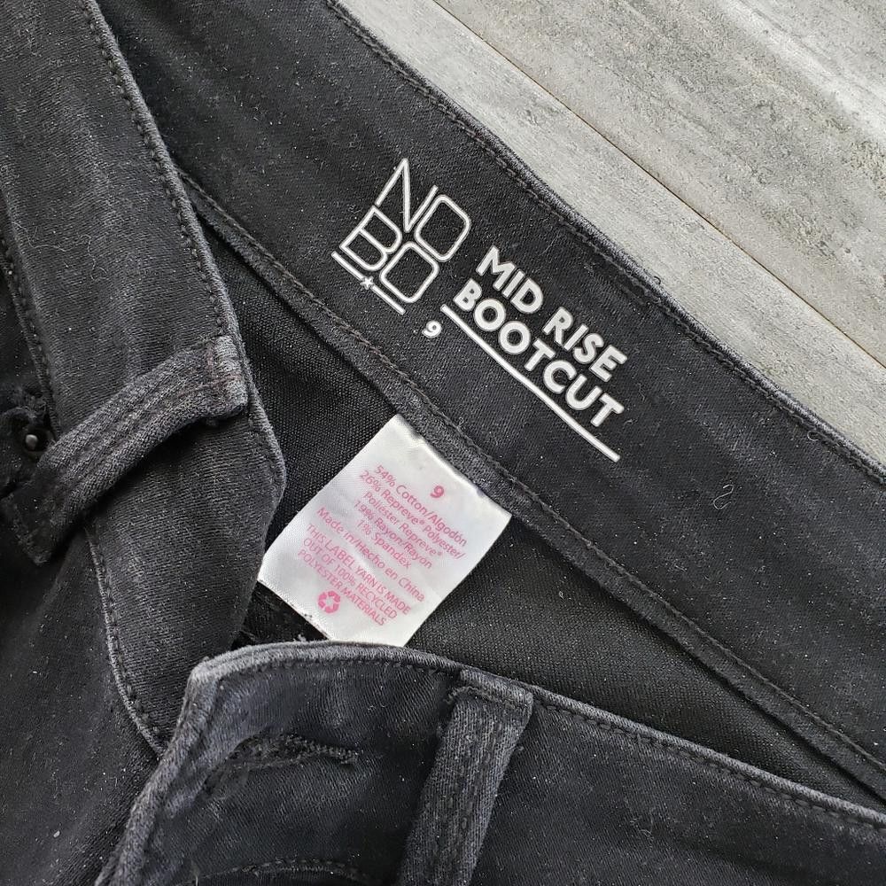 Designer Black NOBO Mid Rise Bootcut Jean Size 30" / US 8 / IT 44 - 3 Thumbnail