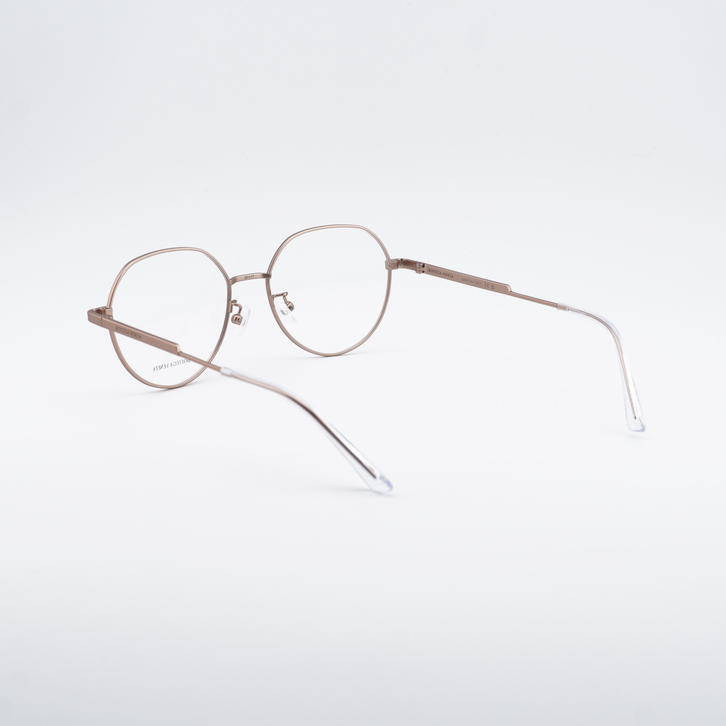 Bottega Veneta Bottega Veneta BV1076OA 001 Eyeglasses Gold 54mm Round Frame Size ONE SIZE - 8 Thumbnail