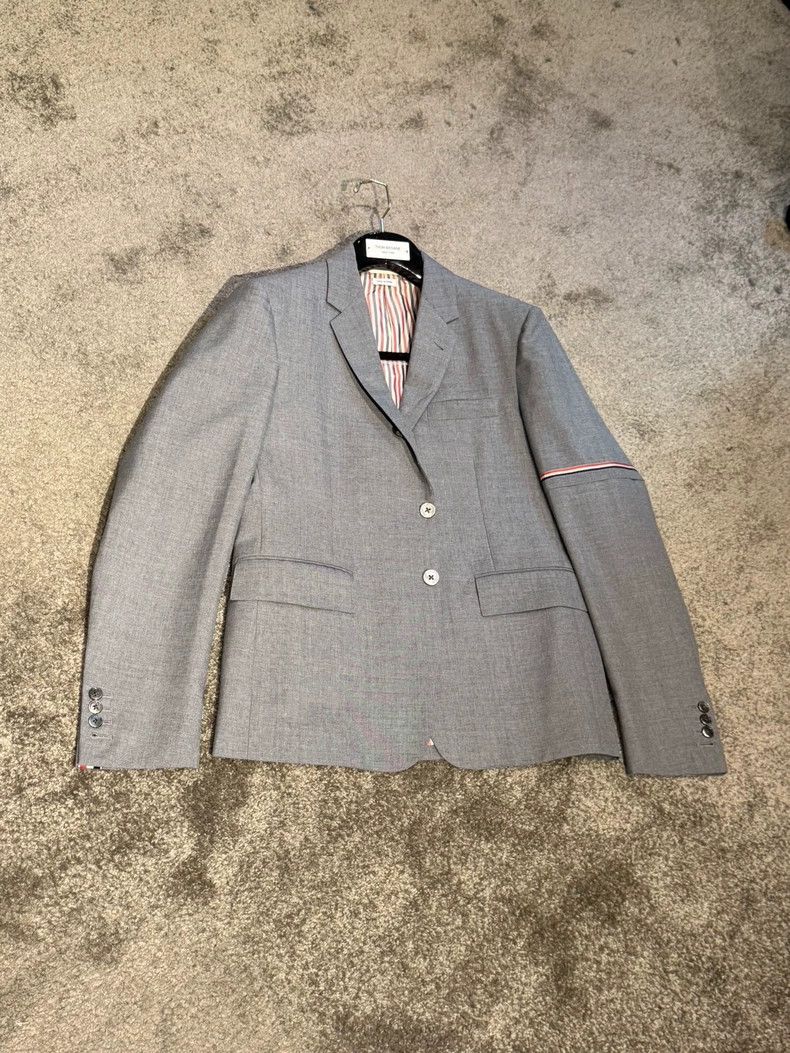 Thom Browne Thom Browne size4 Medium gray single-sleeved dress jacket Size 38S - 3 Thumbnail