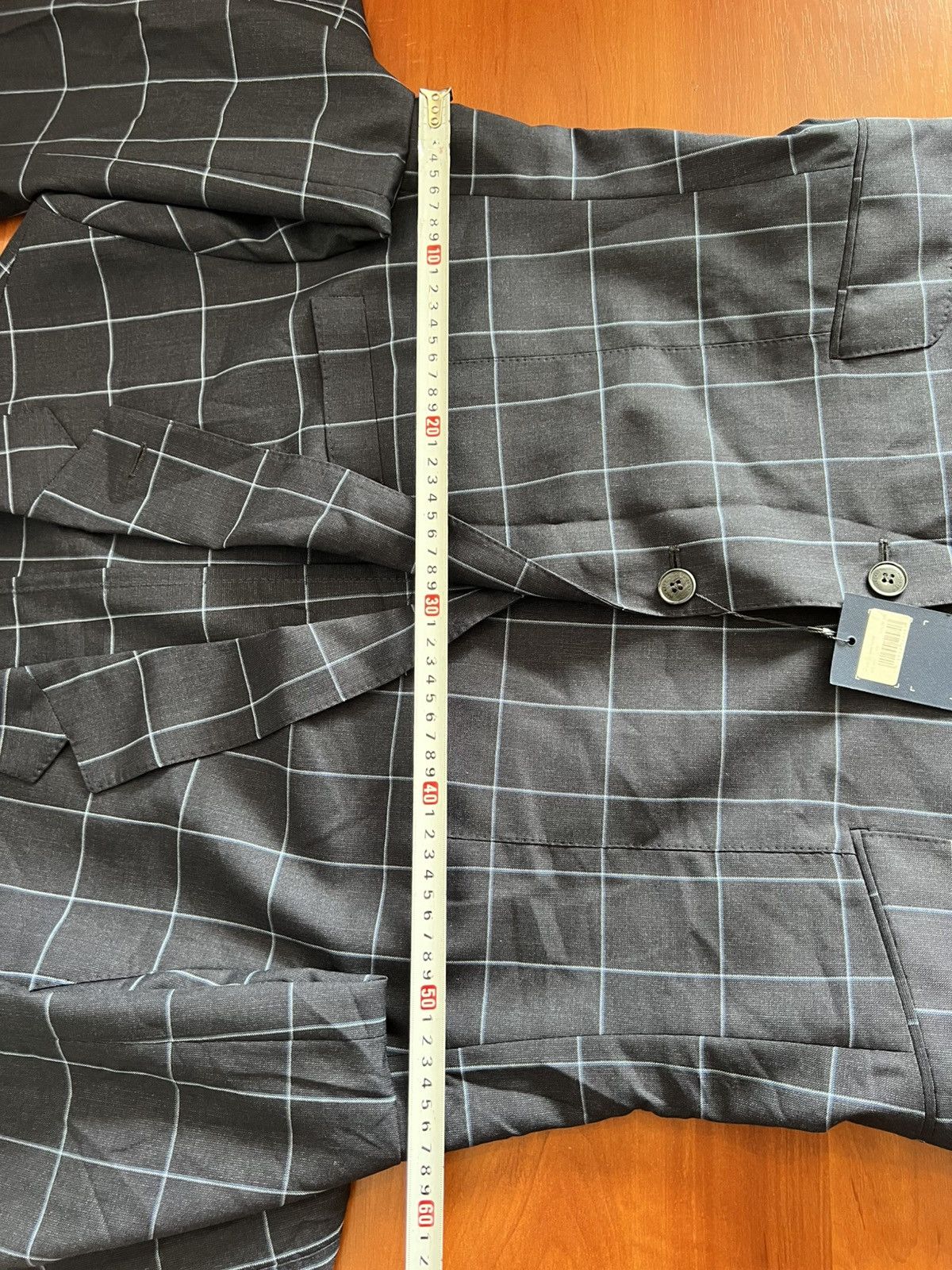 Hackett HACKETT LONDON MENS BLUE WINDOWPANE WOOL BLAZER JACKET 44R Size 44R - 17 Thumbnail