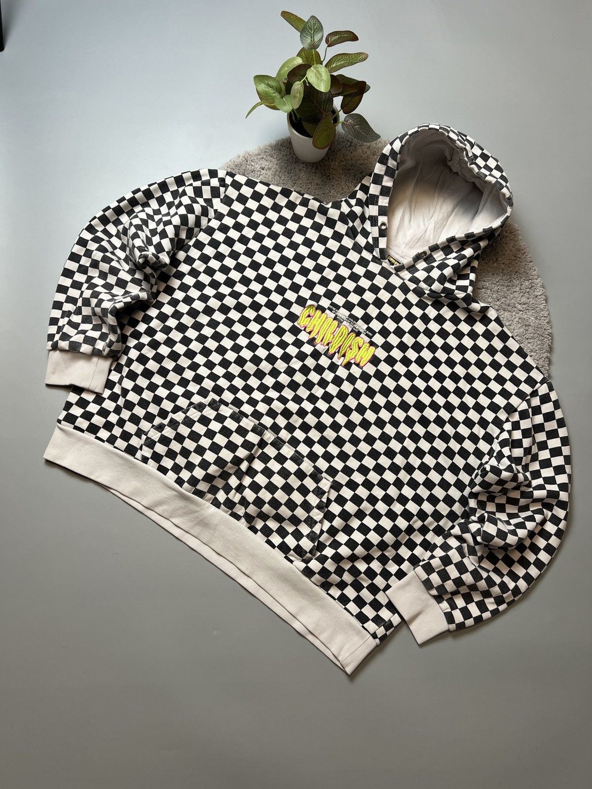 Vintage Childish Checkered Vintage Skate Hoodie Y2K Size US XL / EU 56 / 4 - 1 Thumbnail
