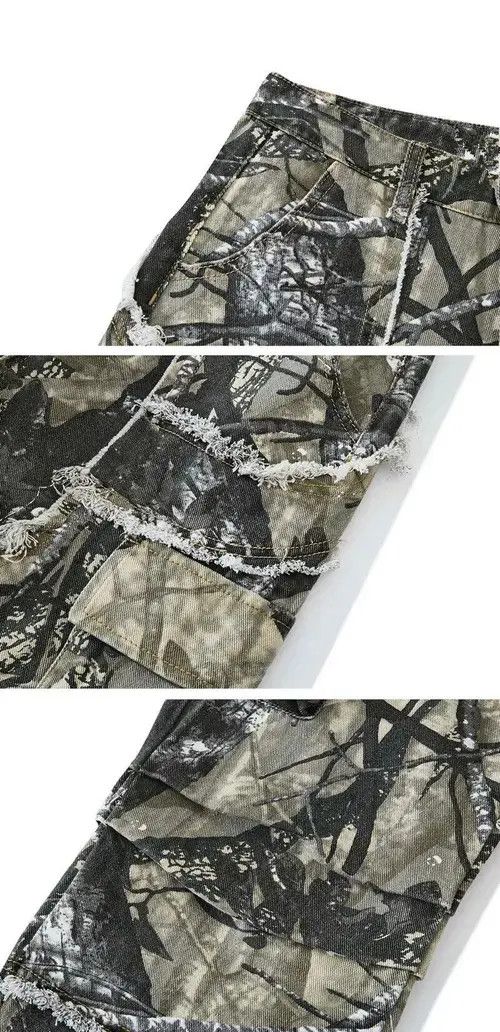 Japanese Brand × Jean #20 Camouflage Baggy Flare Jeans Cargo Size US 35 - 3 Thumbnail