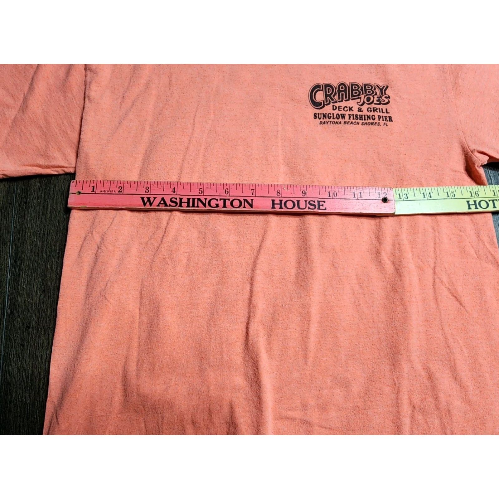 Fruit Of The Loom Fruit of the Loom T Shirt Adult S Orange Crabby Joes Hot Sauce Daytona Beach Shores Funny Double Sided Classic Size US S / EU 44-46 / 1 - 3 Thumbnail