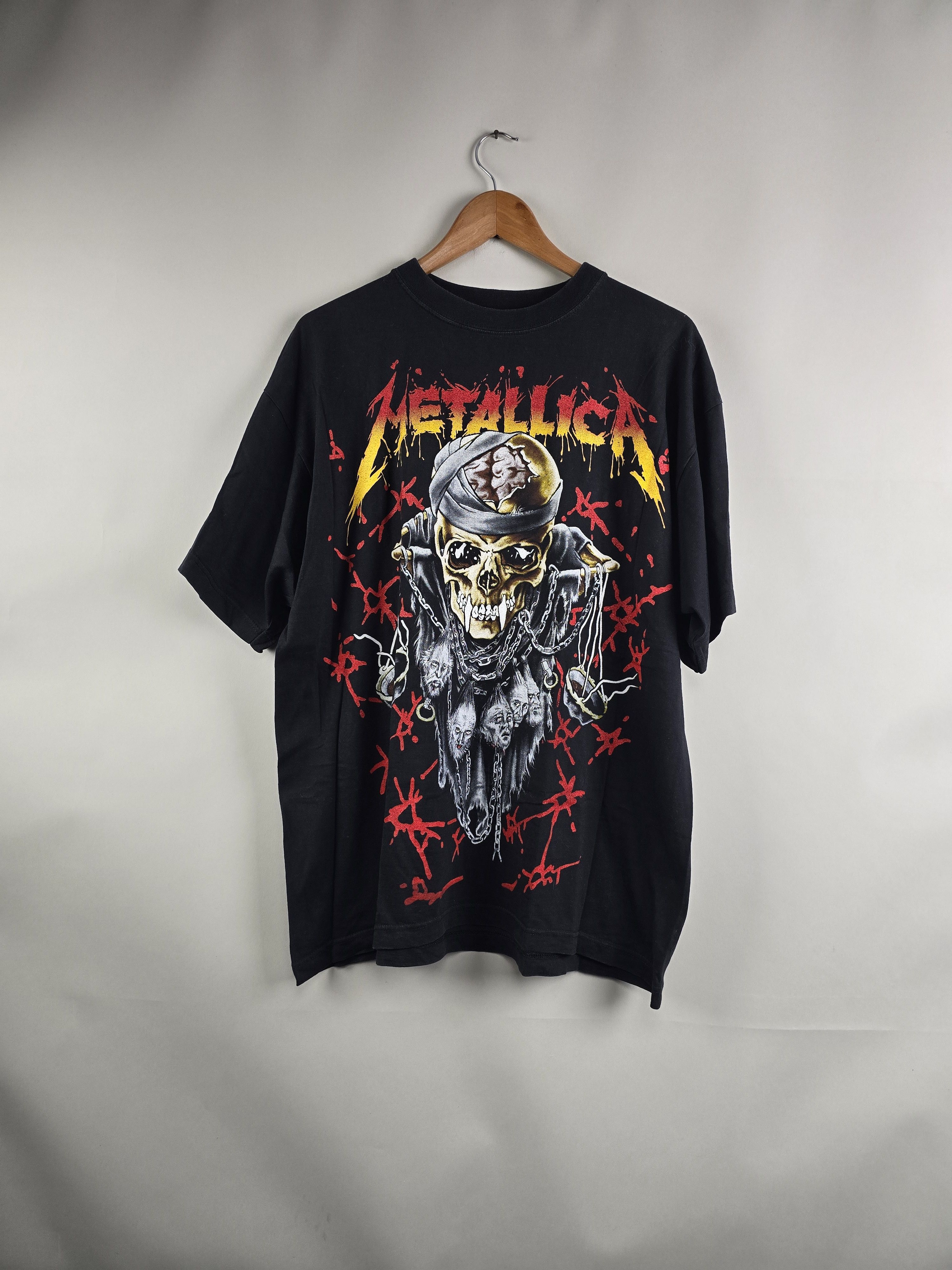 Band Tees × Metallica × Vintage 90s Metallica Doris Pushead Full 
