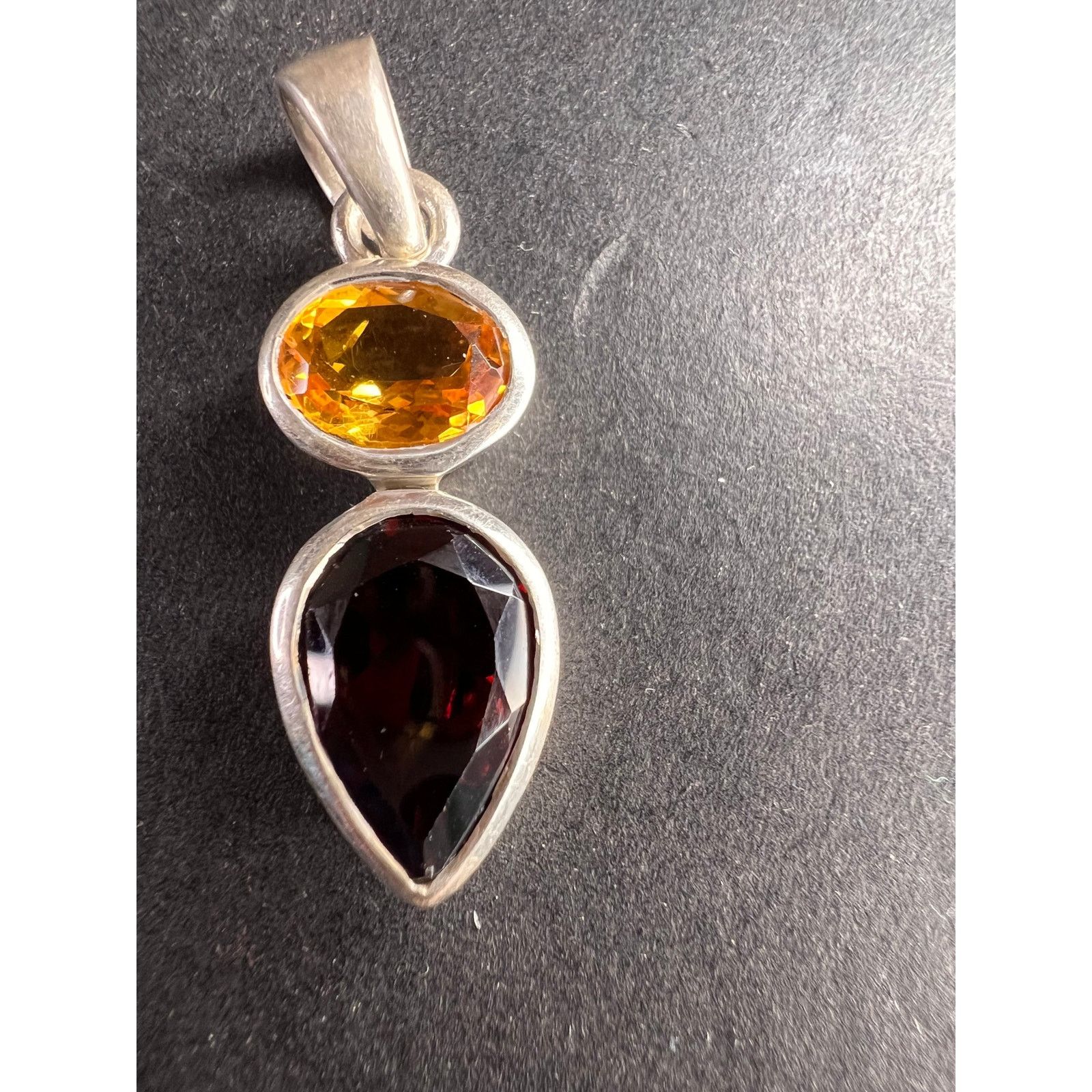 Other NEW citrine and garnet sterling silver pendant Size ONE SIZE - 1 Thumbnail