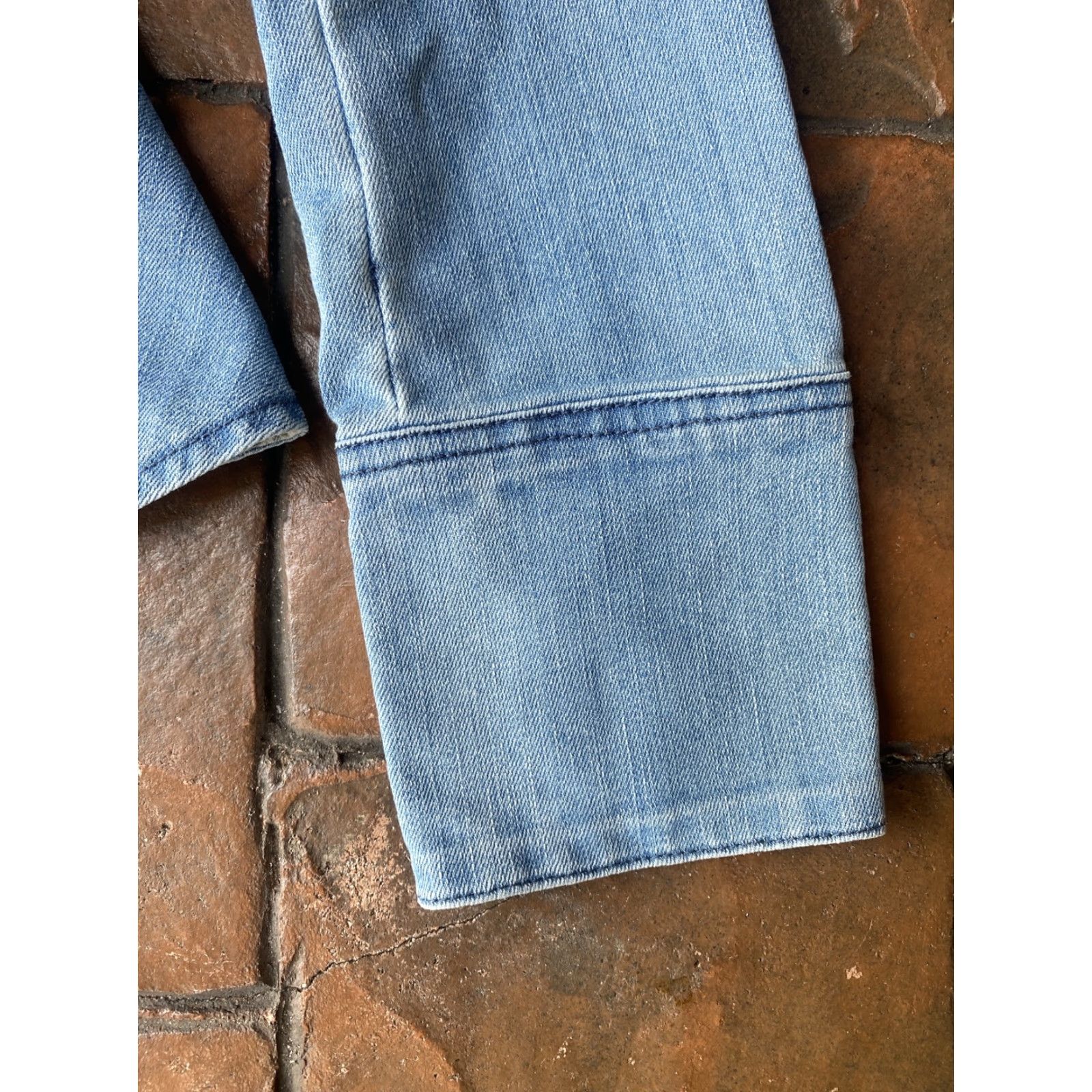 Vintage VINTAGE Anthropologie Pilcro and the Letterpress Women's Jean Denim Blazer JacketSize 0 Blue Ridged? Size 25" / US 0 / IT 36 - 6 Thumbnail
