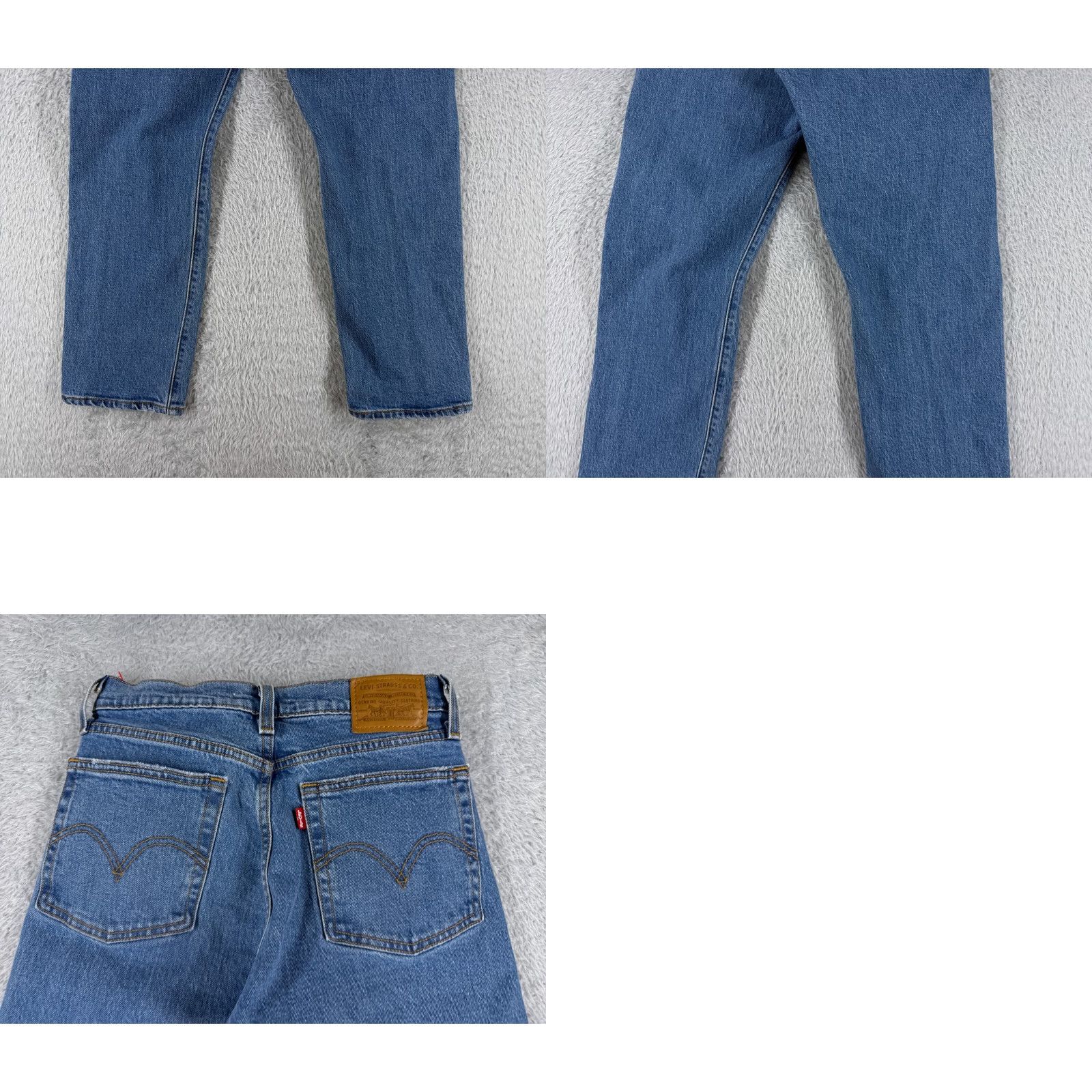 Levi's Levi's Jeans Women's 25x25 Blue Denim Wedgie Straight Button 25 25x25 Levi's 500 Series Retro Modern Distressed Stretch Regular Classic Jeans Womens Size 42" / US 20 - 10 Thumbnail