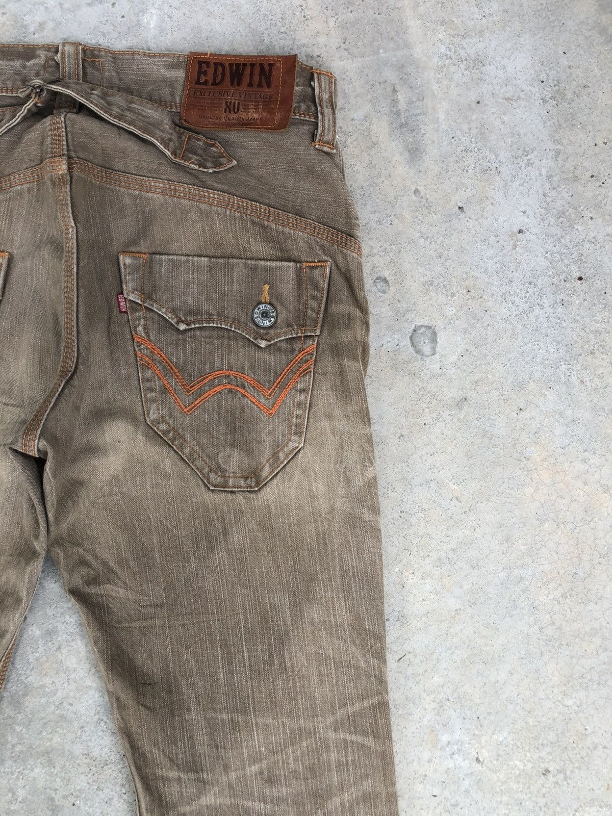 If Six Was Nine Japanese Edwin Exclusive Flared Jeans Distressed Bootcut Size US 33 - 10 Thumbnail