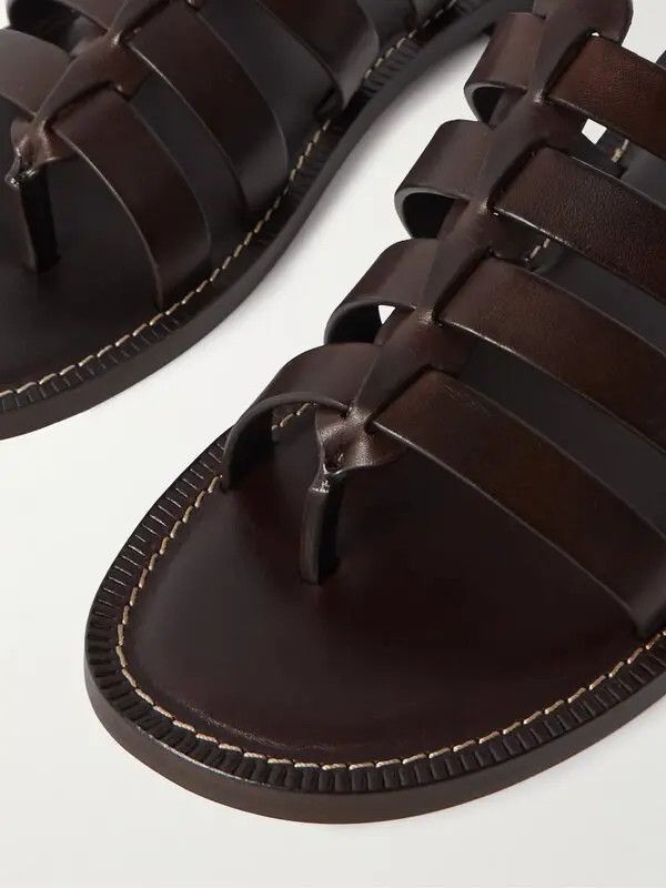Brunello Cucinelli o1la1rc1a0325 Slippers in Brown Size US 12 / EU 45 - 5 Thumbnail