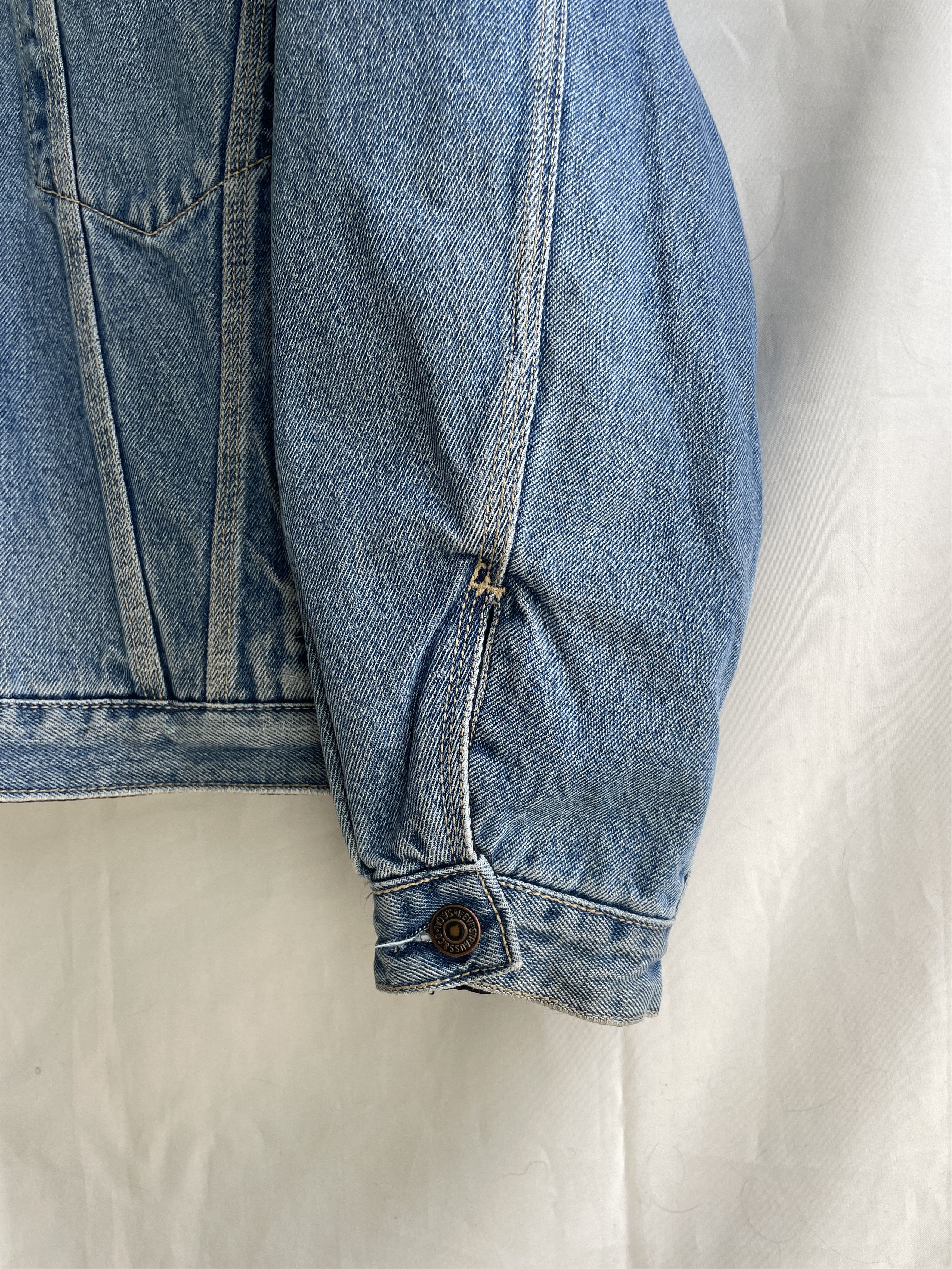 Levi's Levi's VTG 90s Reversible Quilted Chain Stitch Denim Trucker Size US M / EU 48-50 / 2 - 13 Thumbnail