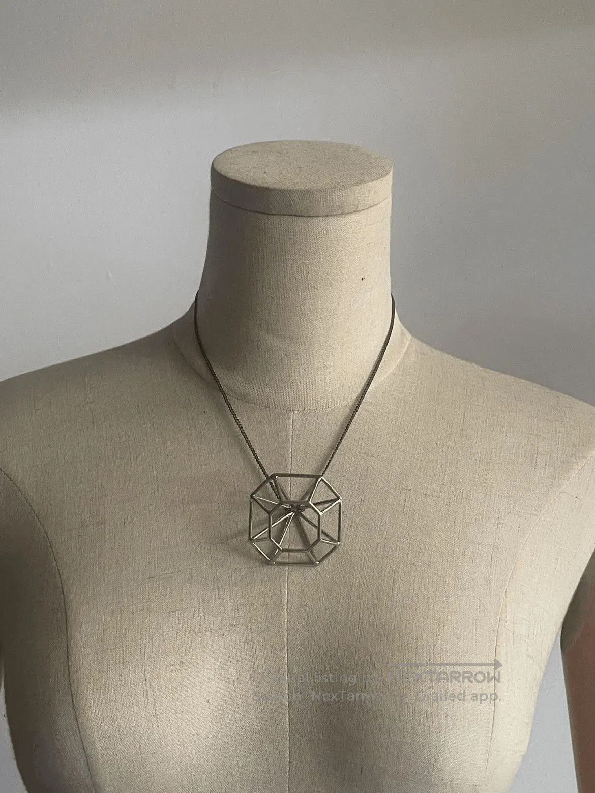 Maison Martin Margiela Diamond Shape Brass Necklace.