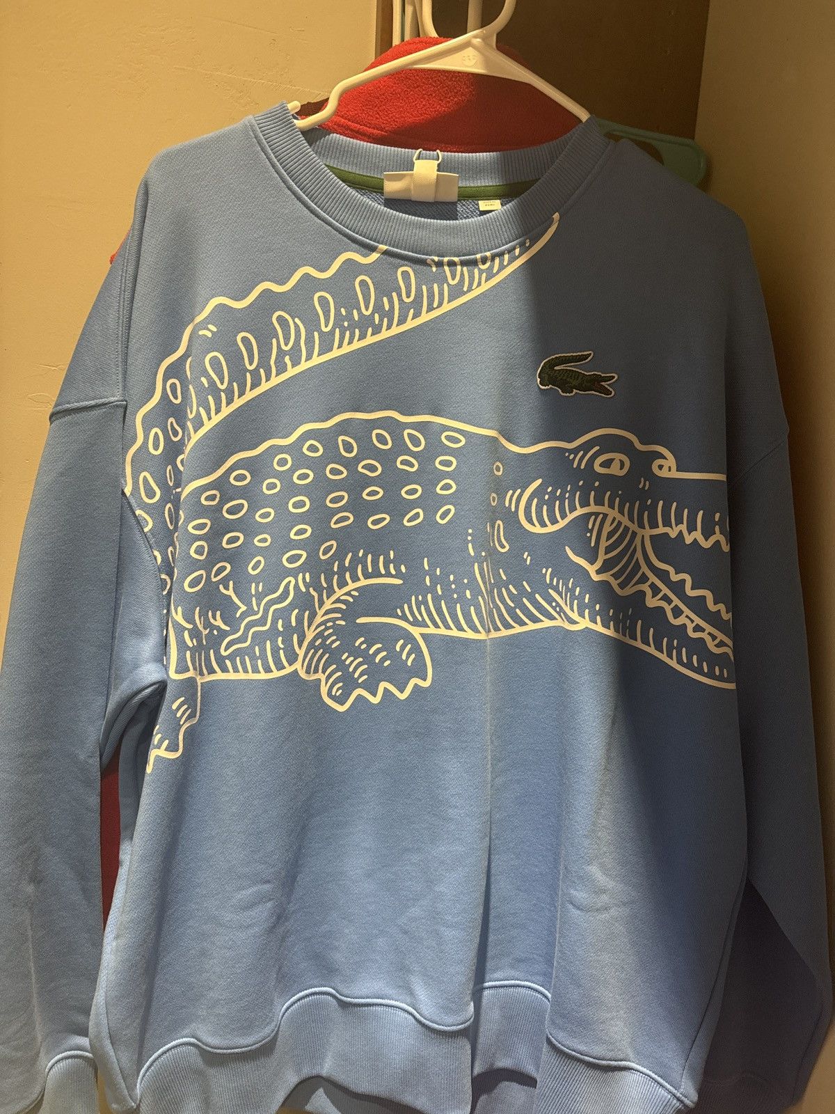 image of Baby Blue Lacoste Crewneck, Men's (Size XL)