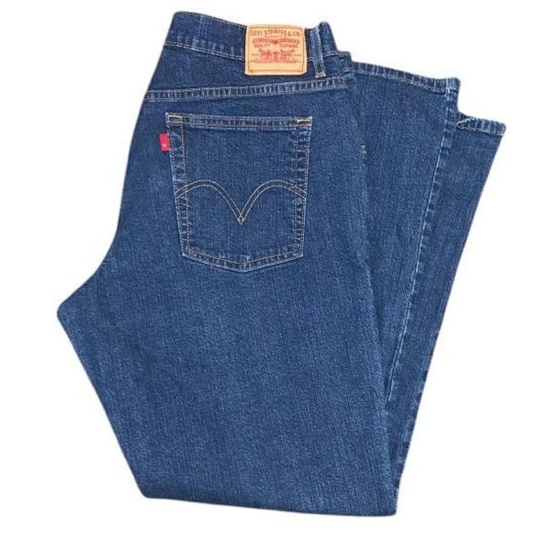 Levi's VINTAGE Levis 550 Relaxed Bootcut Jeans Dark Denim 16M Egypt Size 38" / US 16 / IT 52 - 6 Thumbnail