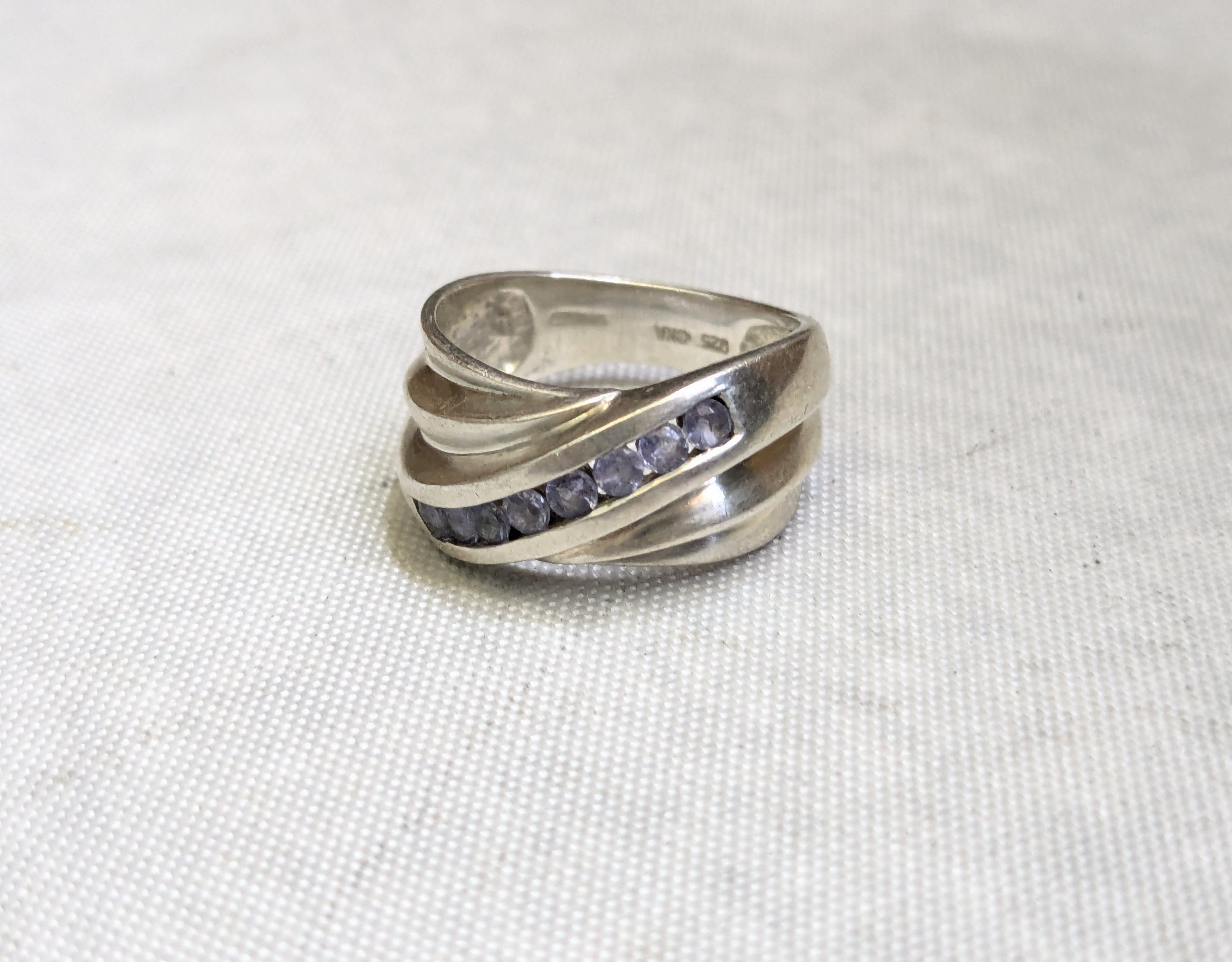 Sterling Silver Sterling Silver Ring Purple Tanzanite 7.75 Size ONE SIZE - 1 Thumbnail