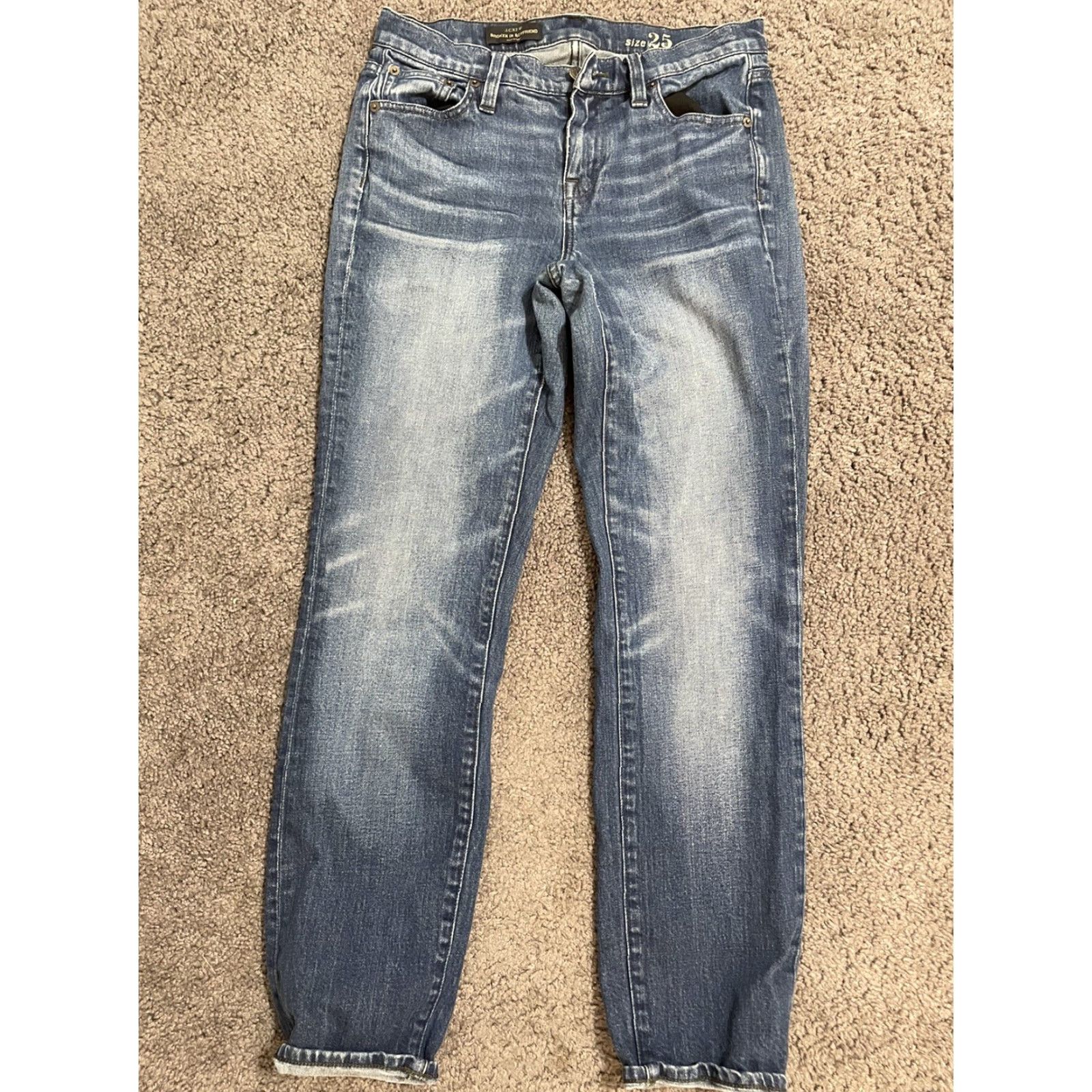J.Crew VINTAGE J.CREW Jeans Boyfriend Slim 25 Mid Denim 28x28 90s Blue Womens Jeans Size 42" / US 20 - 3 Thumbnail