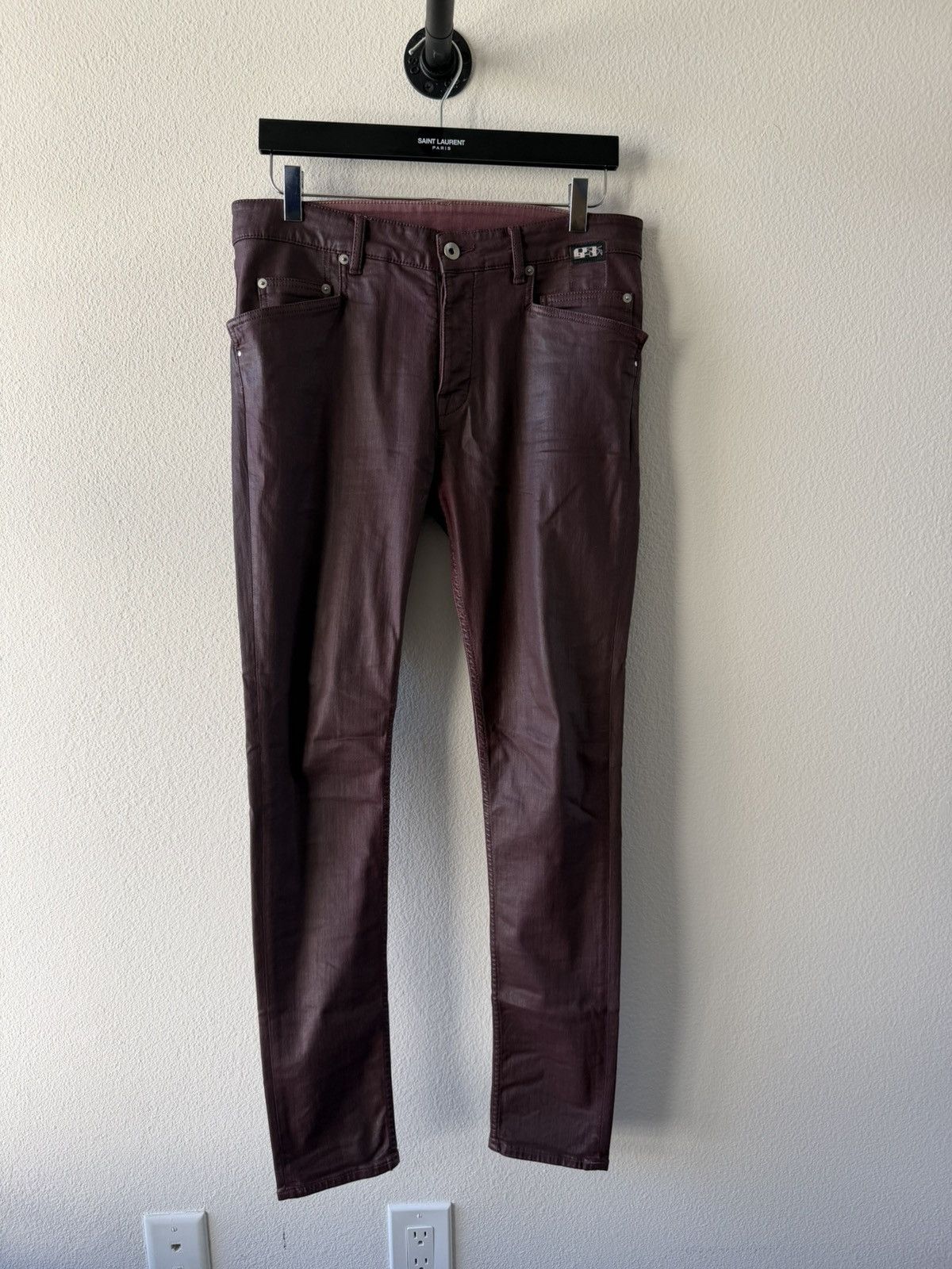 Rick Owens SS21 Wig Waxed Tyrone Cut Denim Jeans 33 Size US 33 - 1 Thumbnail