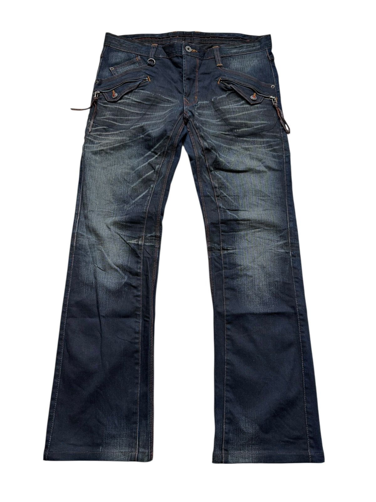 Nicole Club Flared Jeans Sick Nicole Club Claumark Distressed Denim. Size US 35 - 2 Thumbnail