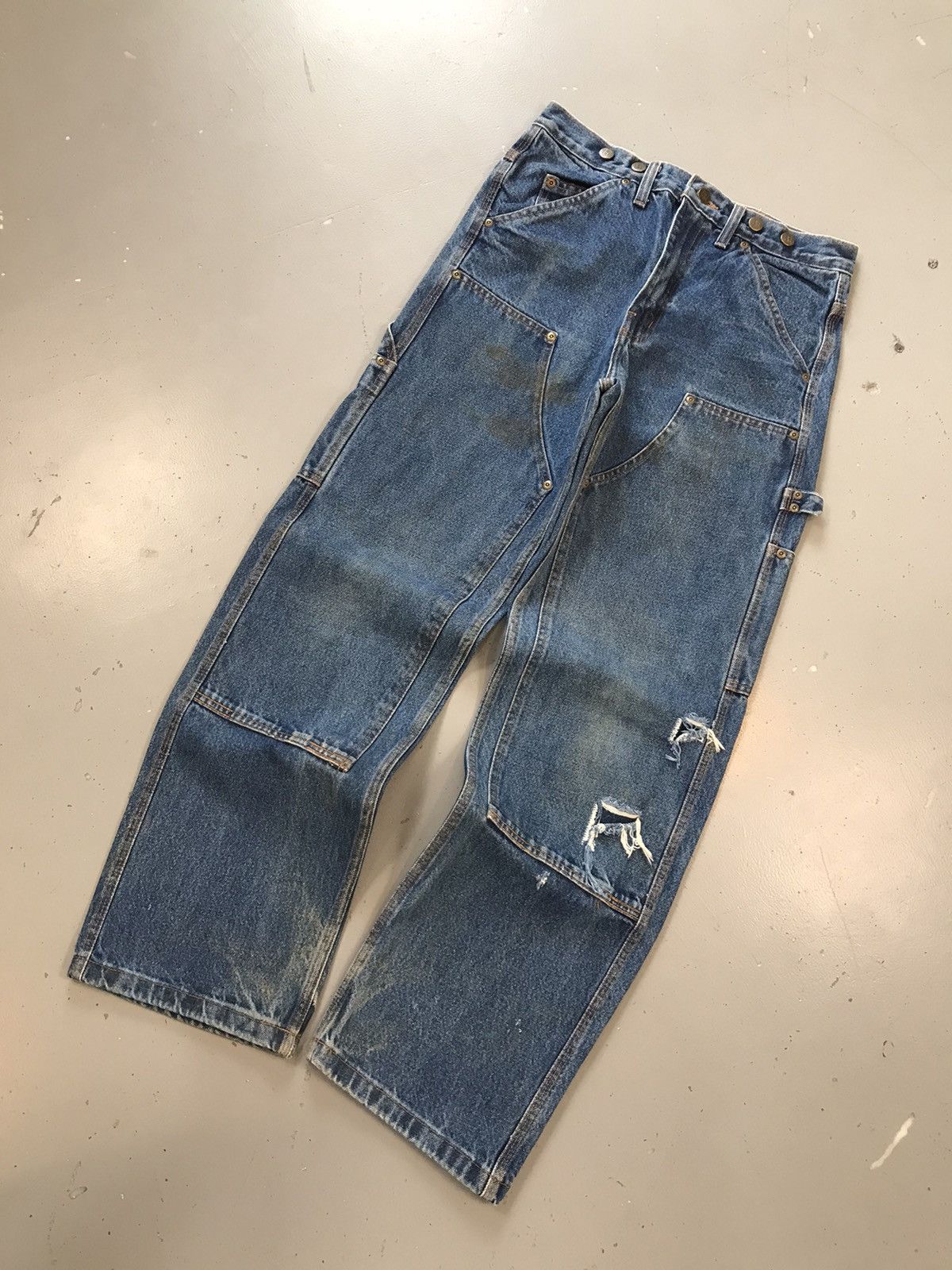 Vintage Vintage big bill double knee denim Size US 30 / EU 46 - 3 Thumbnail