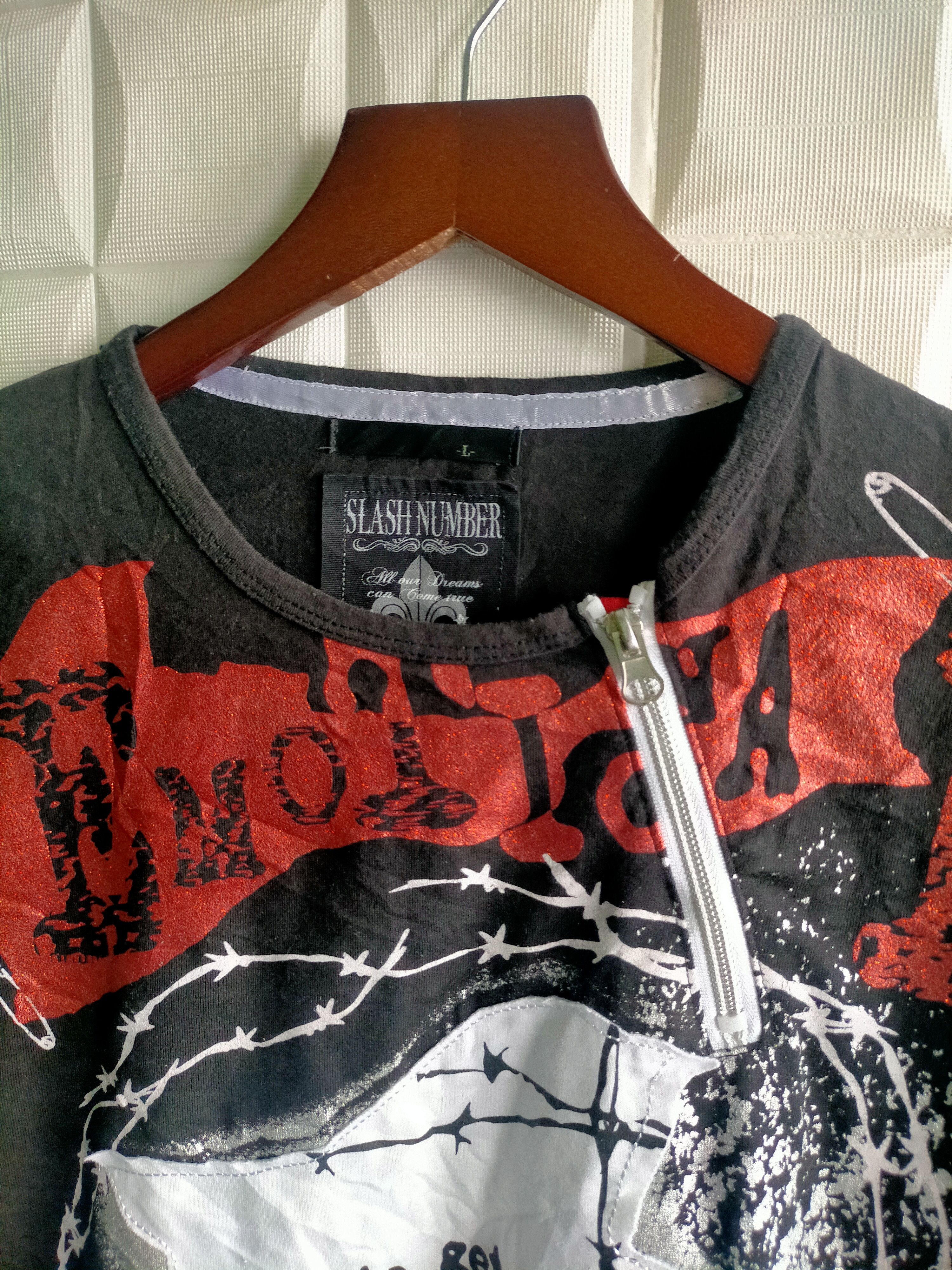 Beauty Beast Slash Number Punk Long Sleeve Tshirt Size US M / EU 48-50 / 2 - 4 Thumbnail