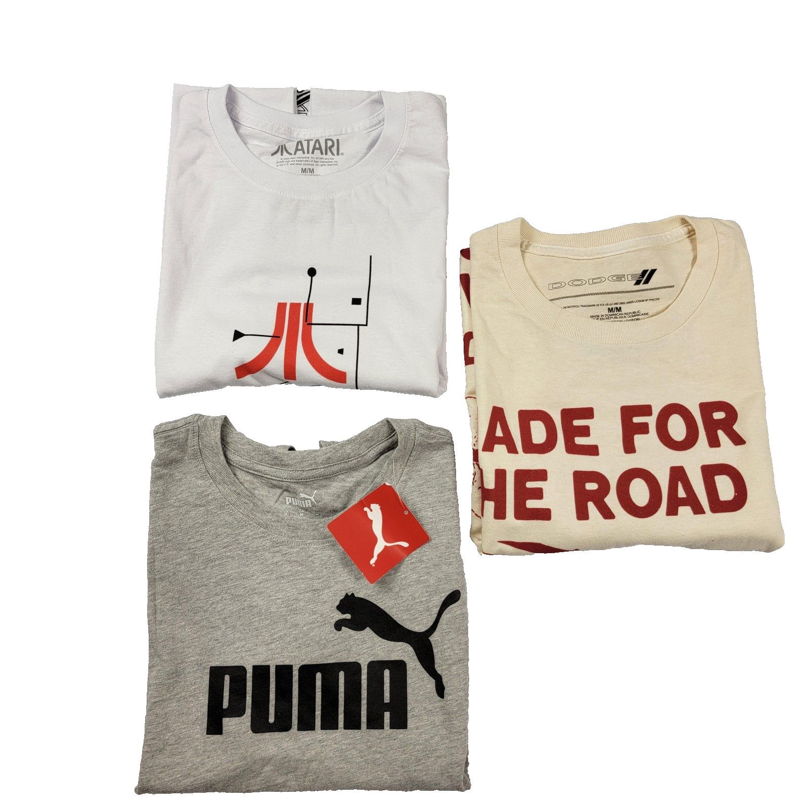 Puma Atari Dodge Puma 3 Graphic Tee Shirt Bundle Sz Medium (1045) Size US M / EU 48-50 / 2 - 1 Thumbnail