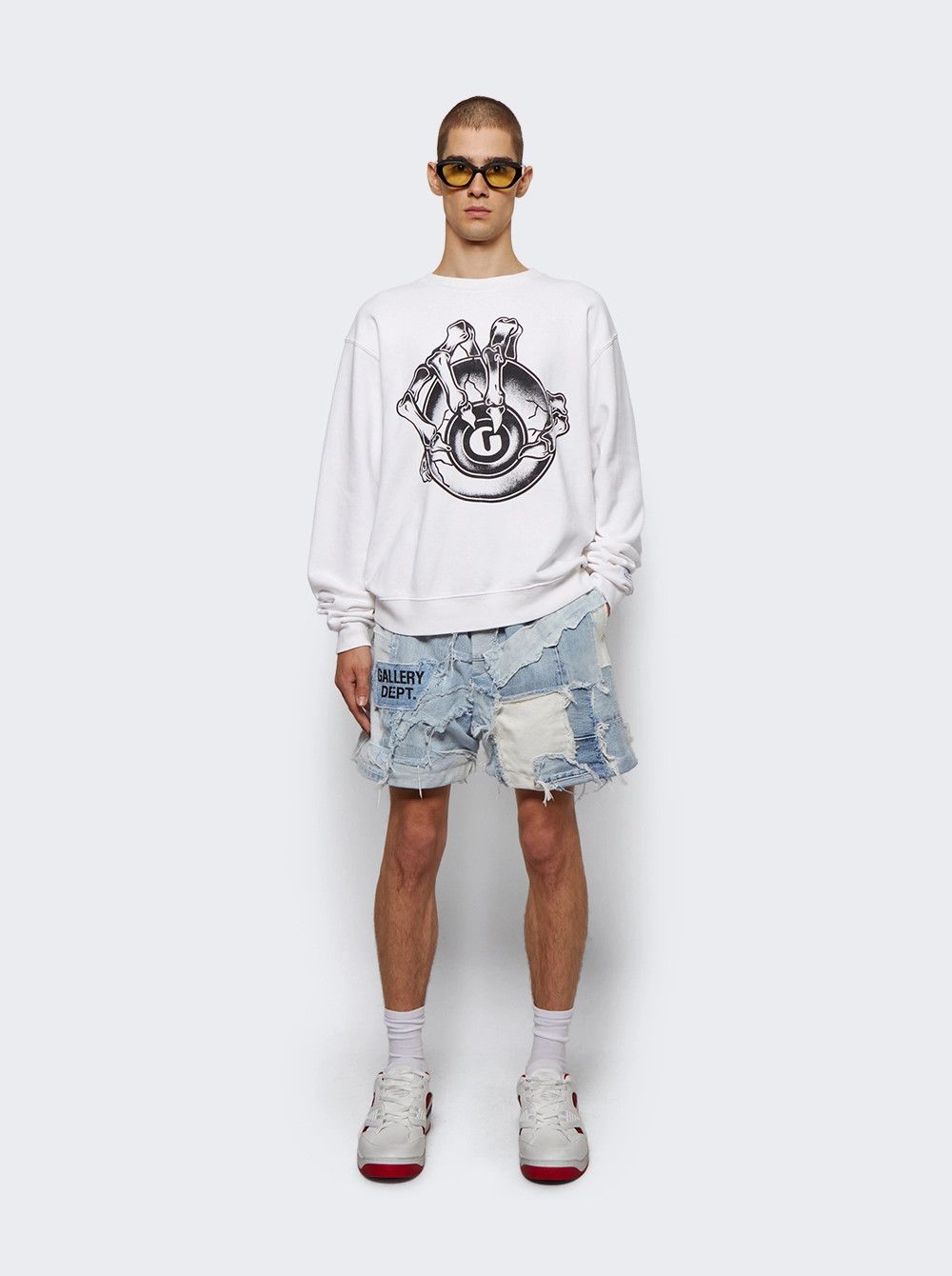 Gallery Dept. o1gr1nt0426 G Ball Crewneck Sweatshirt in White Size US XL / EU 56 / 4 - 2 Thumbnail