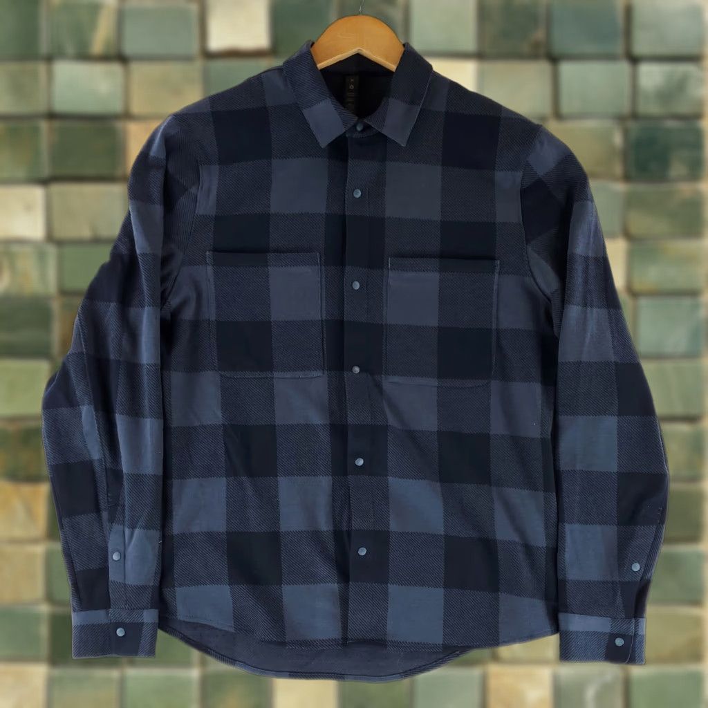 Lululemon Lululemon Soft Knit Overshirt Buffalo Check Blue Plaid Long Sleeve Mens M NWT Shirt Size US M / EU 48-50 / 2 - 1 Thumbnail