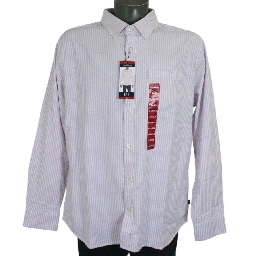 Gap Vintage 90s GAP Pink & White Striped Oxford Button Up Shirt Size US XL / EU 56 / 4 - 1 Thumbnail