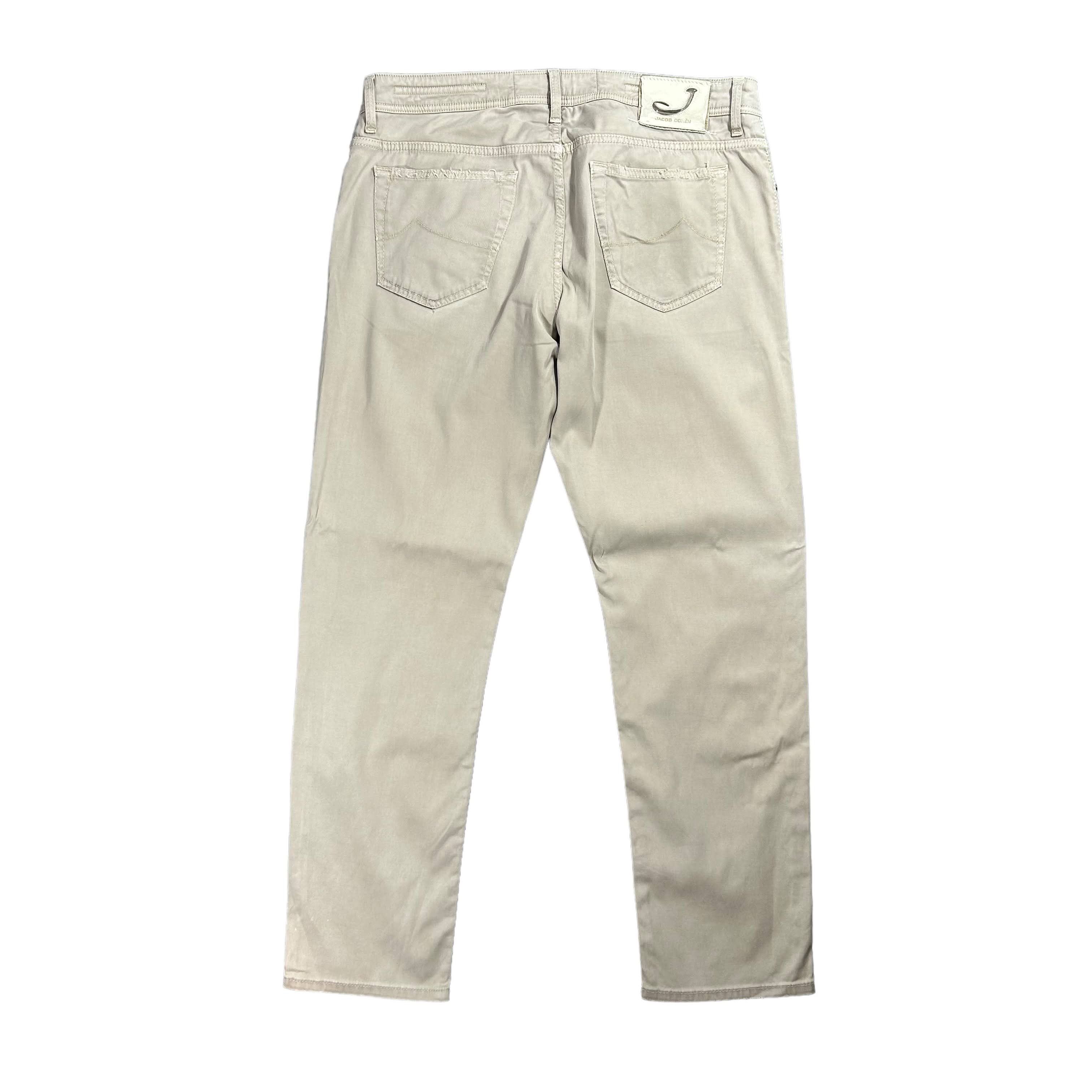 Jacob Cohen Jacob Cohen Style 688 Lyocell Beige Regular Tapered Pants 36 Size US 36 / EU 52 - 2 Thumbnail