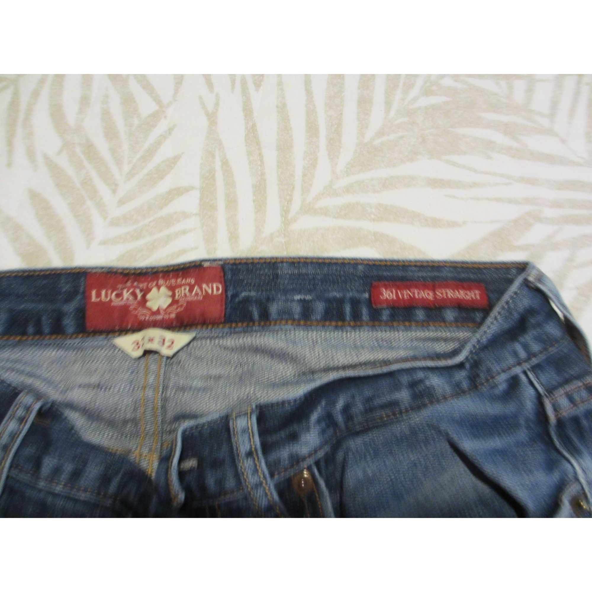 Lucky Brand Lucky Brand Womens 361 Vintage Straight Jeans 32x32 Blue Den Size 32" / US 10 / IT 46 - 7 Thumbnail