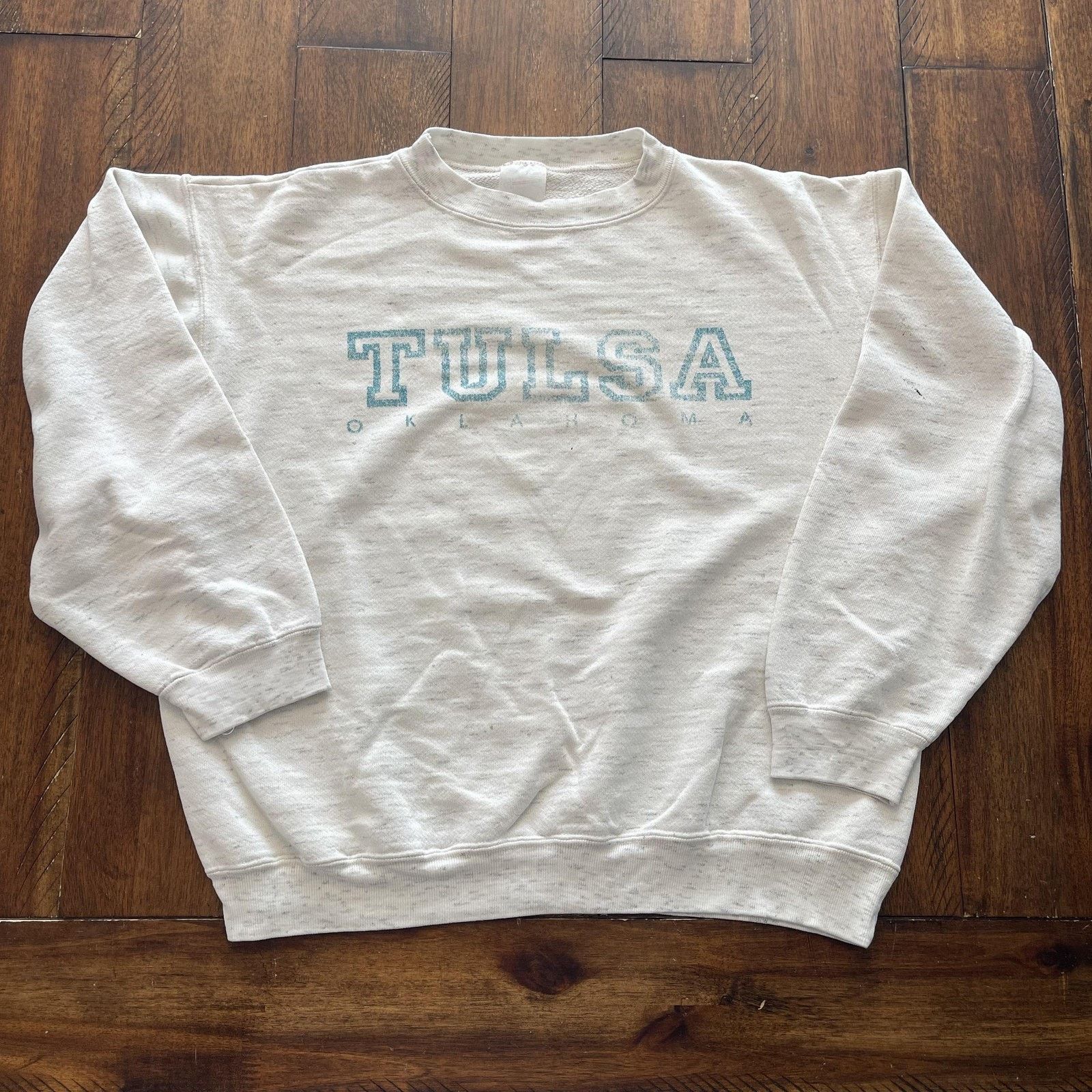 Vintage Tulsa Oklahoma Sweatshirt L Speckled Crewneck Graphic Fleece Size US L / EU 52-54 / 3 - 2 Thumbnail