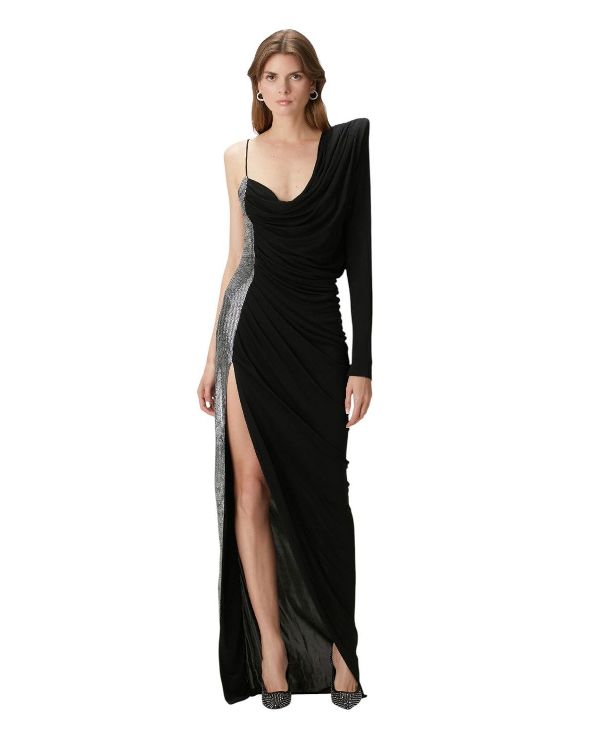 Balmain Balmain Pagoda One-Shoulder Gown - Black, FW25/SS26 Size M / US 6-8 / IT 42-44 - 1 Thumbnail