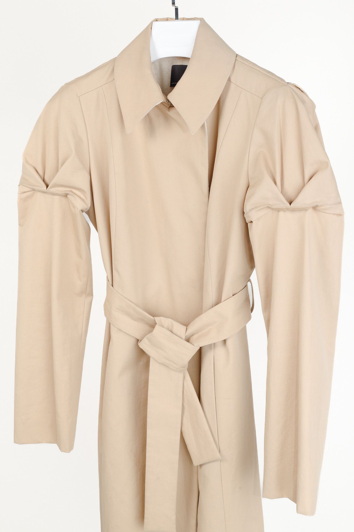 Fendi Fendi Tan Cotton Belted Pleated-Sleeve Trench Coat Size M / US 6-8 / IT 42-44 - 3 Thumbnail