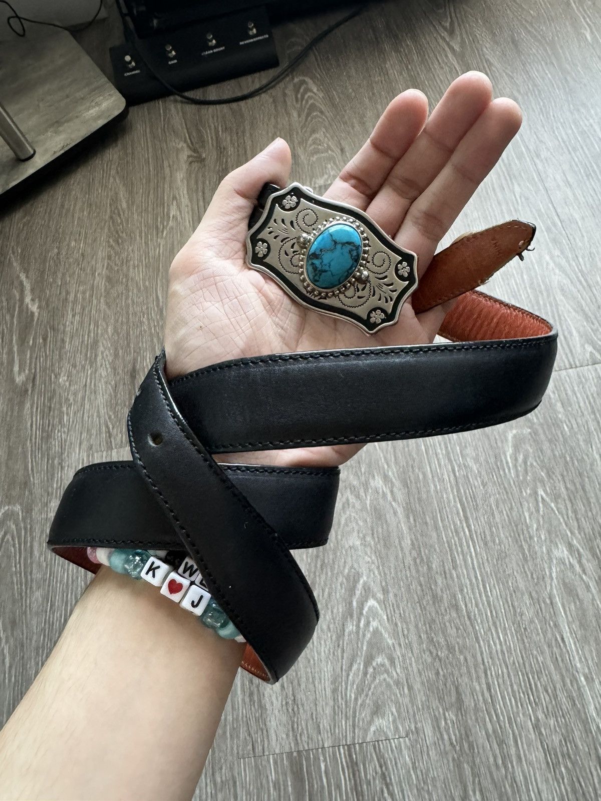 Native × Vintage Alexander's Belts And Buckles Turquoise Southwestern Belt Size 40 - 1 Thumbnail
