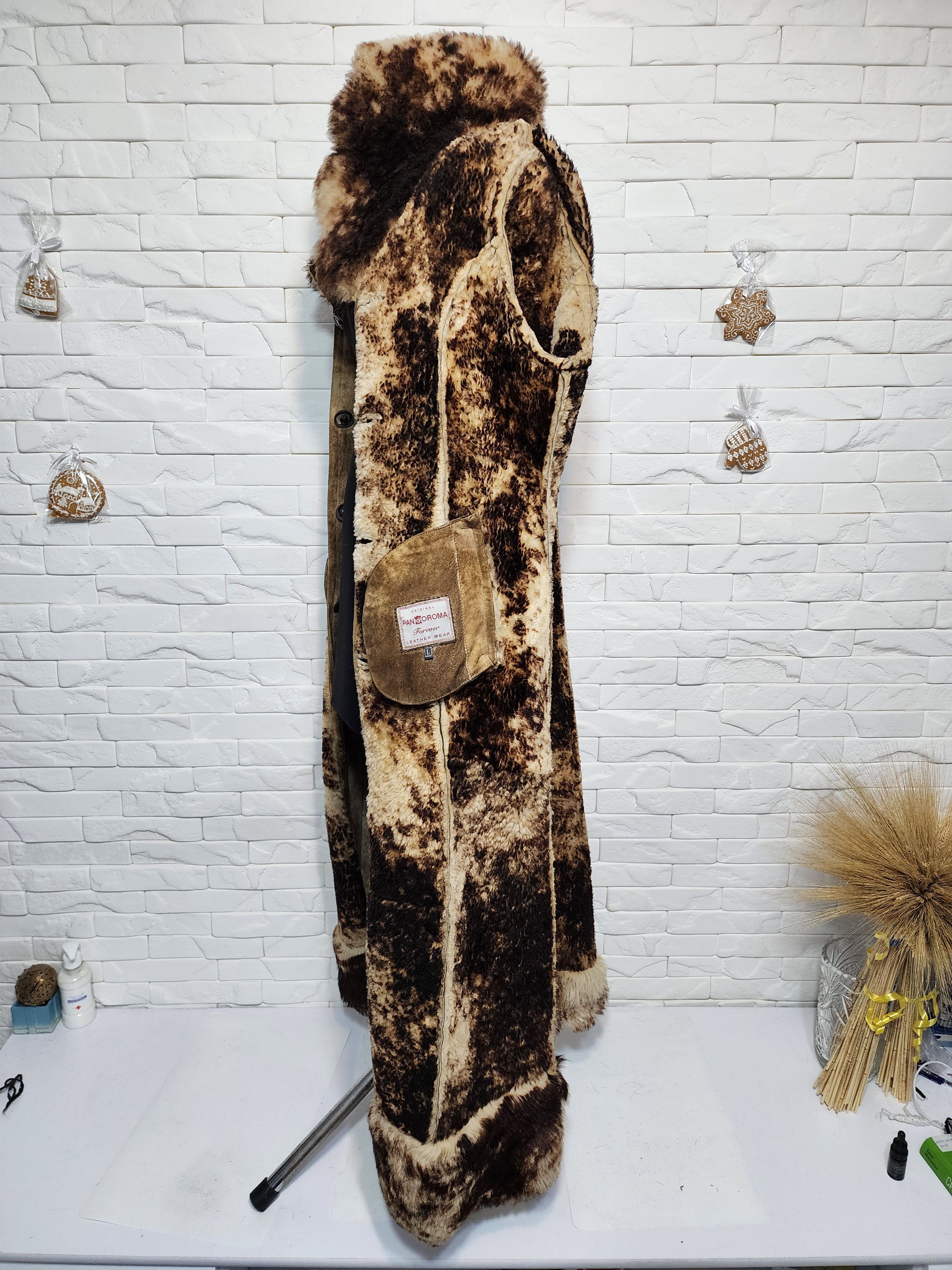 Furla Brown Women's Sheepskin Coat: Leather Winter Outerwear Size L / US 10 / IT 46 - 10 Thumbnail