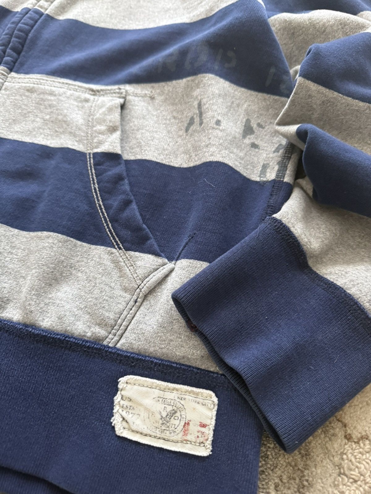 American Eagle Outfitters 2000s american eagel striped Hoodie Size US L / EU 52-54 / 3 - 4 Thumbnail