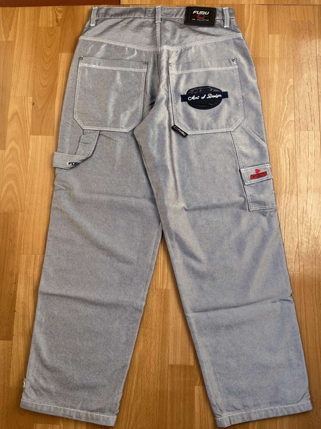 Fubu FUBU jeans shiny vintage baggy jeans silver metallic size 32 Size US 32 / EU 48 - 2 Thumbnail
